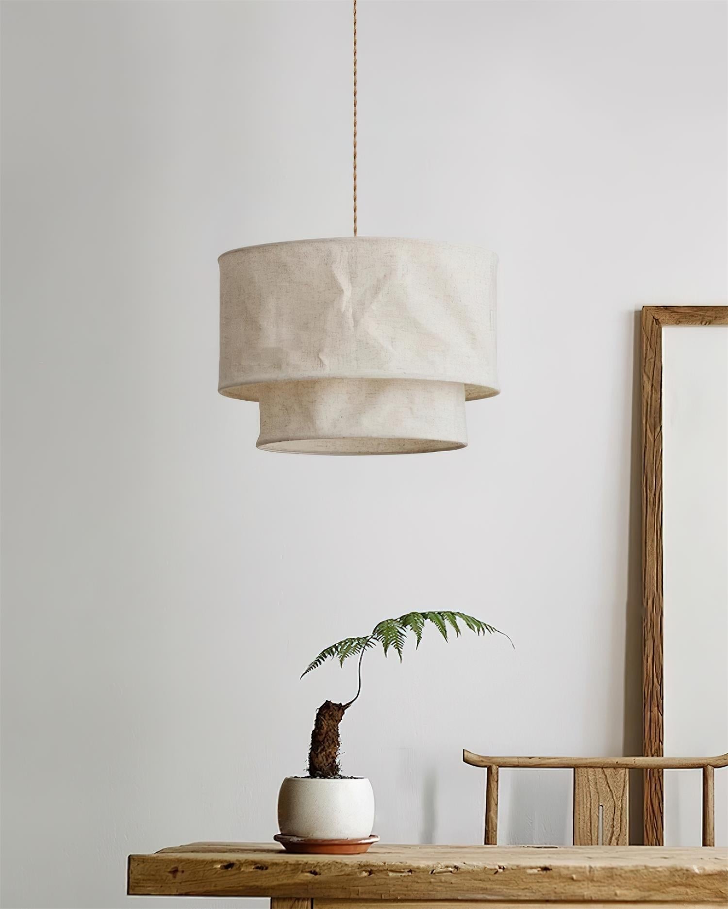 Nuvai Natural Linen Pendant Light