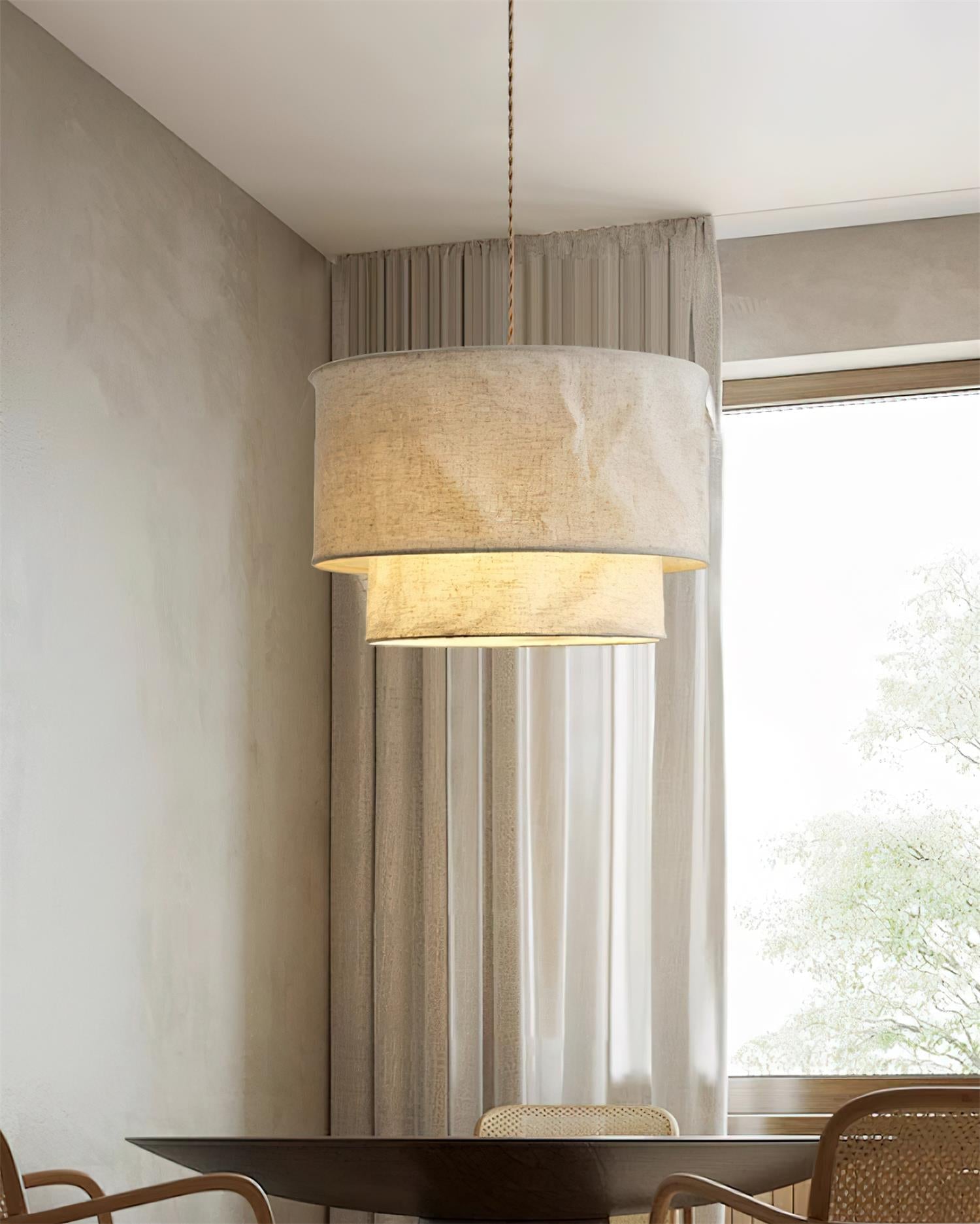 Nuvai Natural Linen Pendant Light