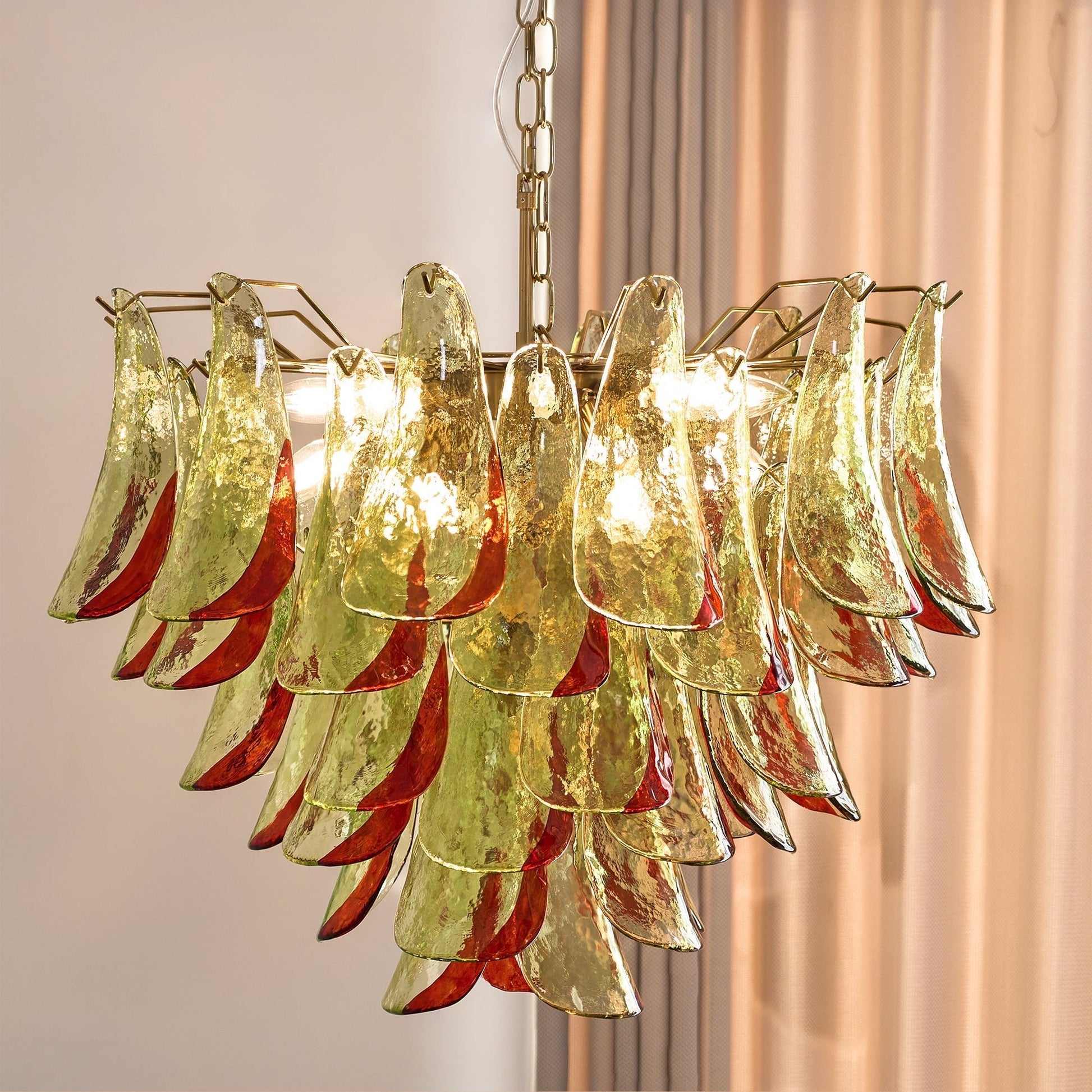 Aurora Chandelier Murano Glass Petal Elegant-Neutral Decor