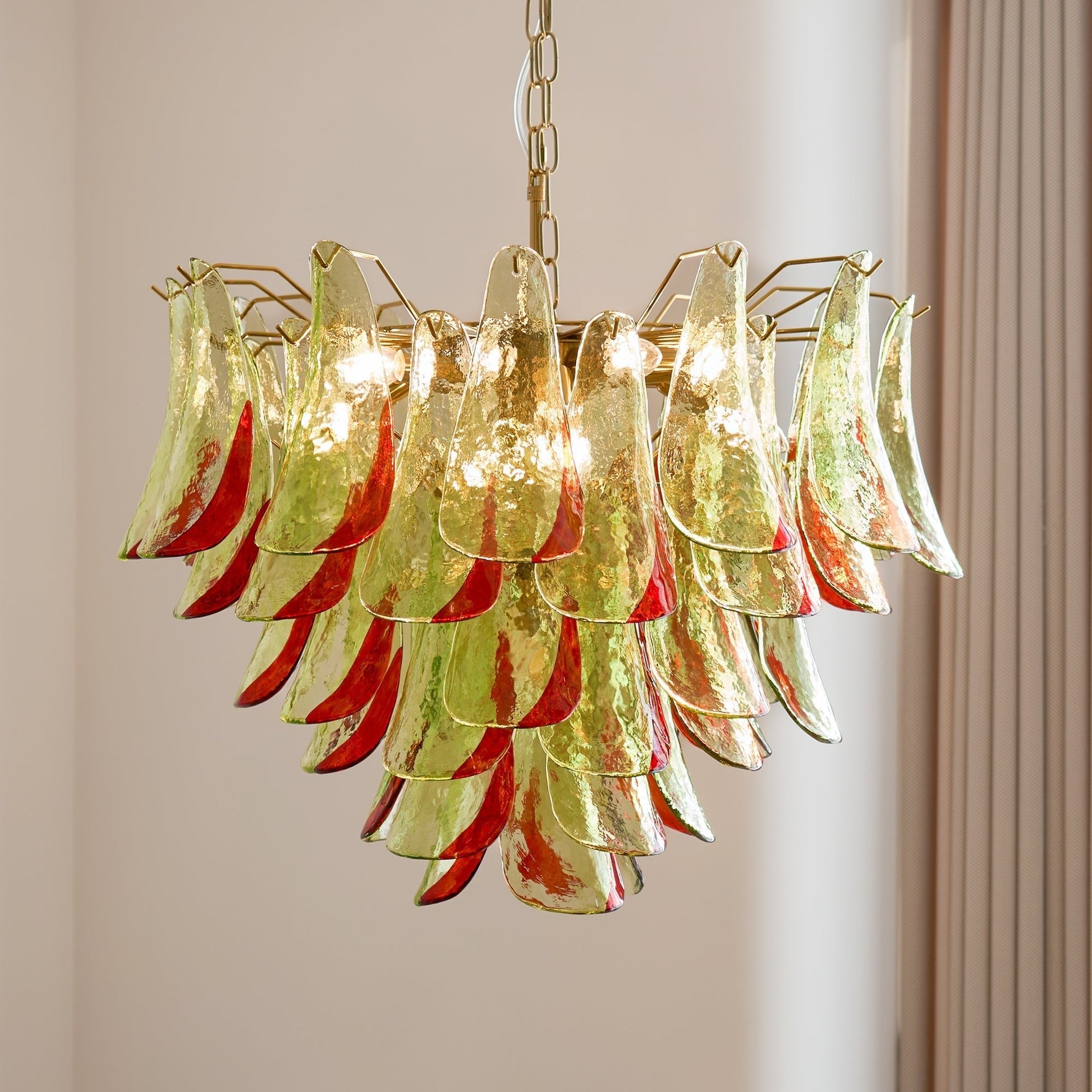 Aurora Chandelier Murano Glass Petal Elegant-Neutral Decor