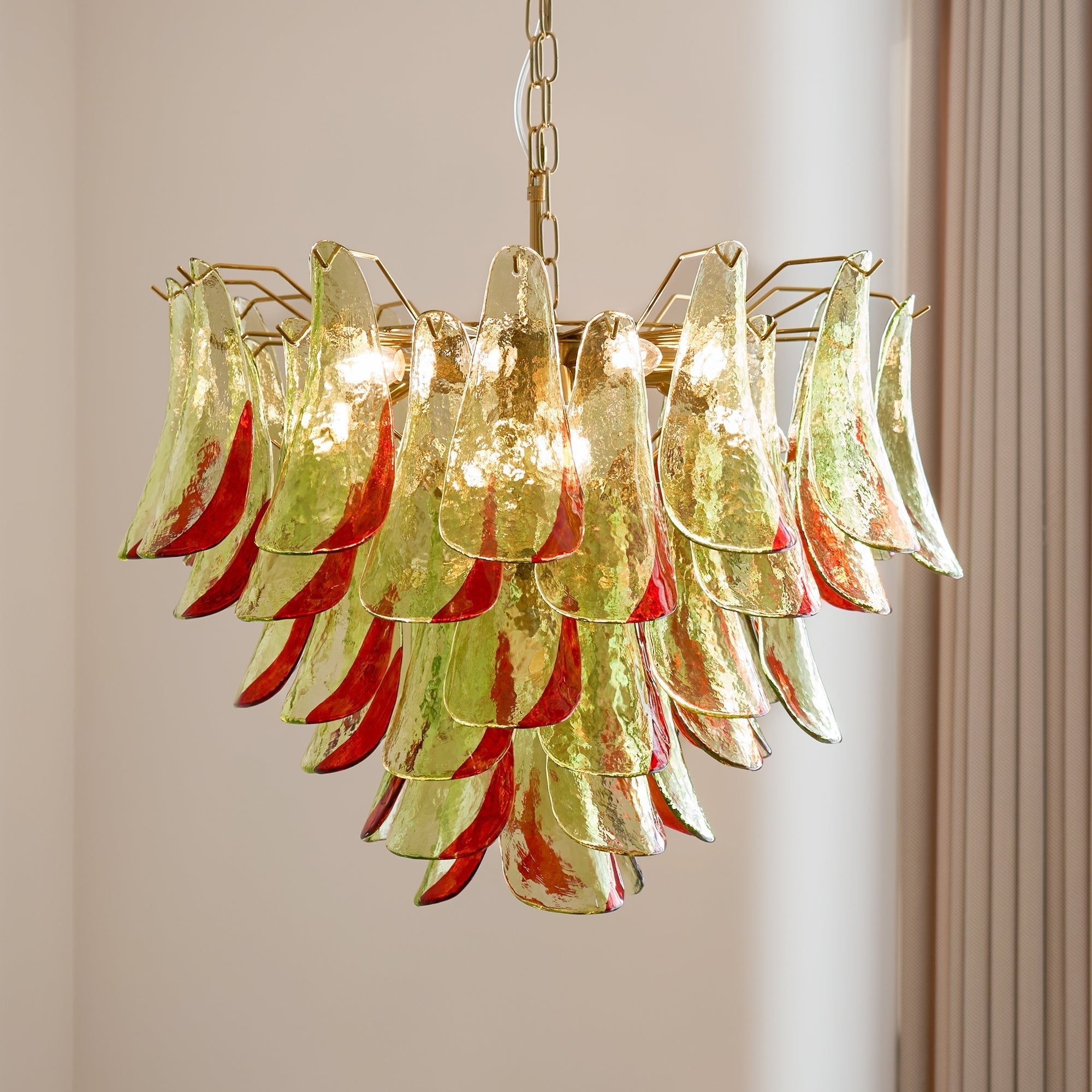 Aurora Chandelier Murano Glass Petal Elegant-Neutral Decor