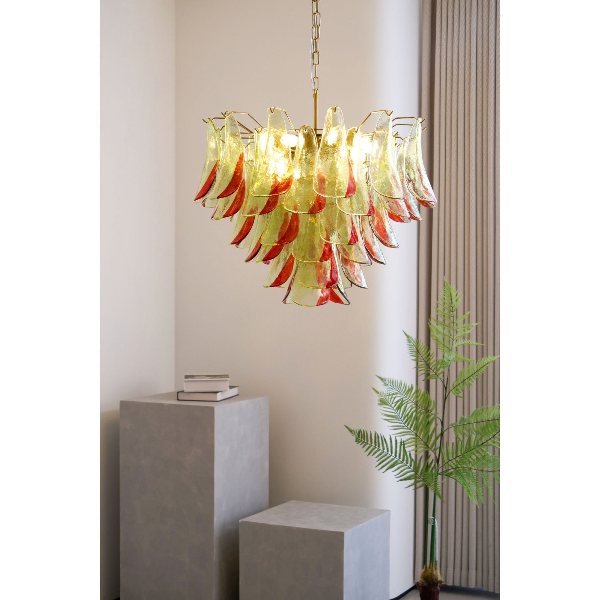 Aurora Chandelier Murano Glass Petal Elegant-Neutral Decor