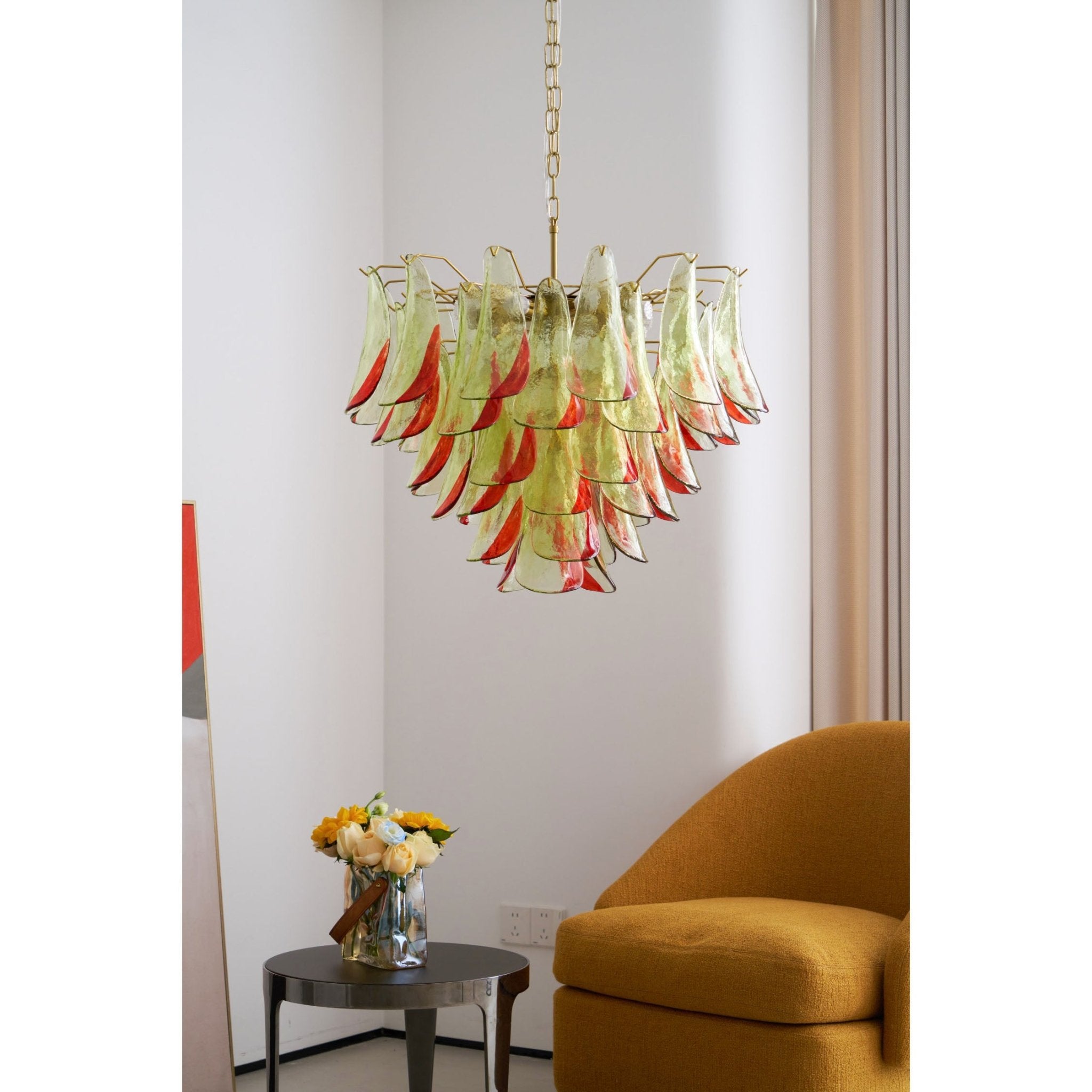 Aurora Chandelier Murano Glass Petal Elegant-Neutral Decor