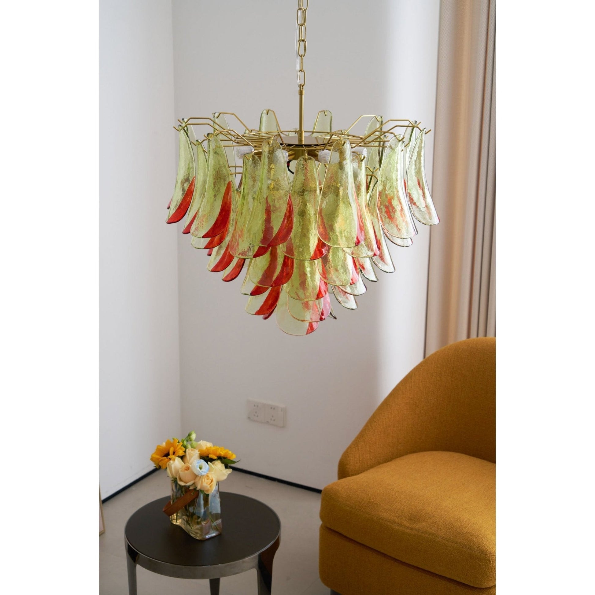 Aurora Chandelier Murano Glass Petal Elegant-Neutral Decor
