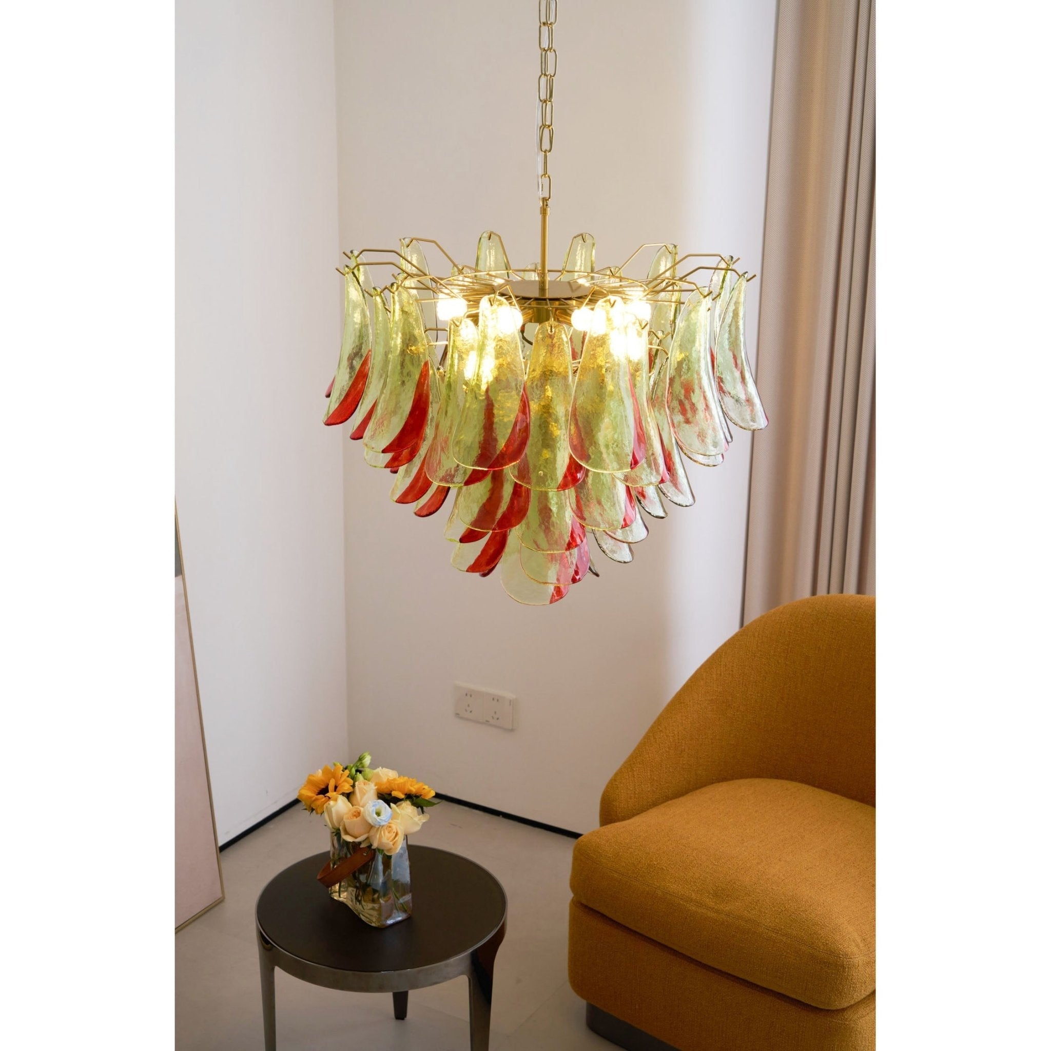 Aurora Chandelier Murano Glass Petal Elegant-Neutral Decor