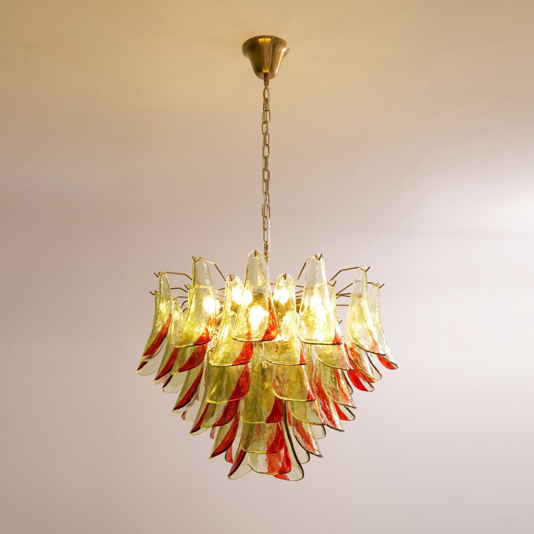Aurora Chandelier Murano Glass Petal Elegant-Neutral Decor