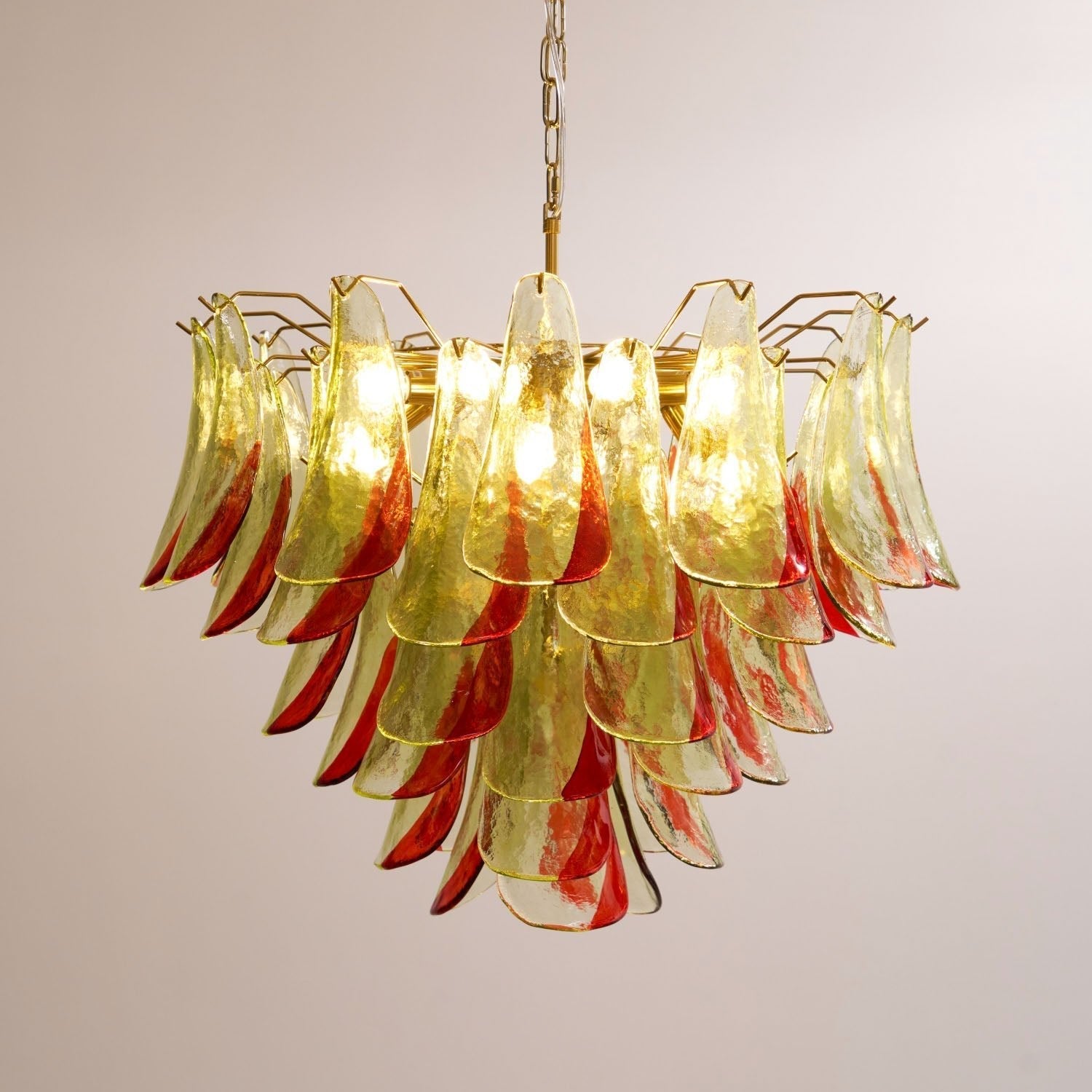 Aurora Chandelier Murano Glass Petal Elegant-Neutral Decor