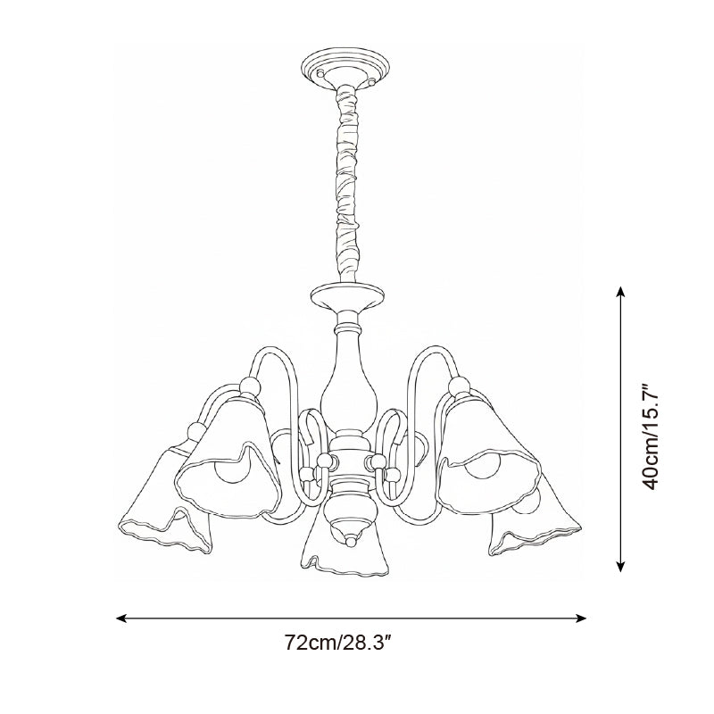 Amber-Bloom Chandelier