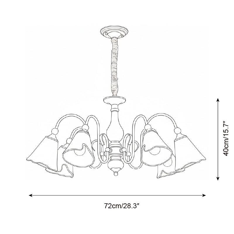 Amber-Bloom Chandelier