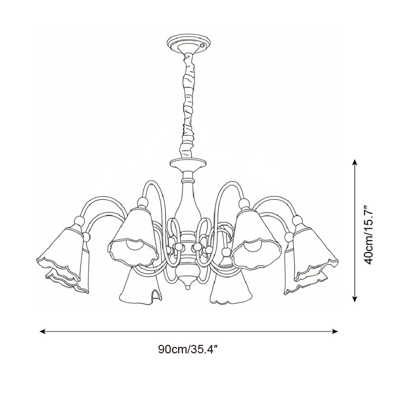 Amber-Bloom Chandelier