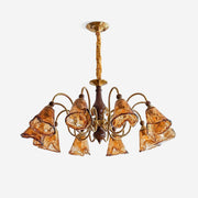 Amber-Bloom Chandelier