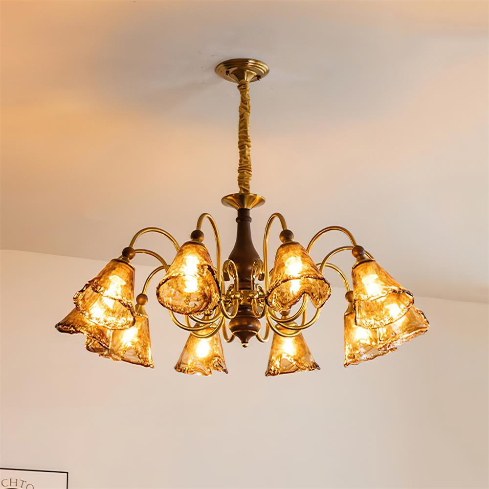 Amber-Bloom Chandelier