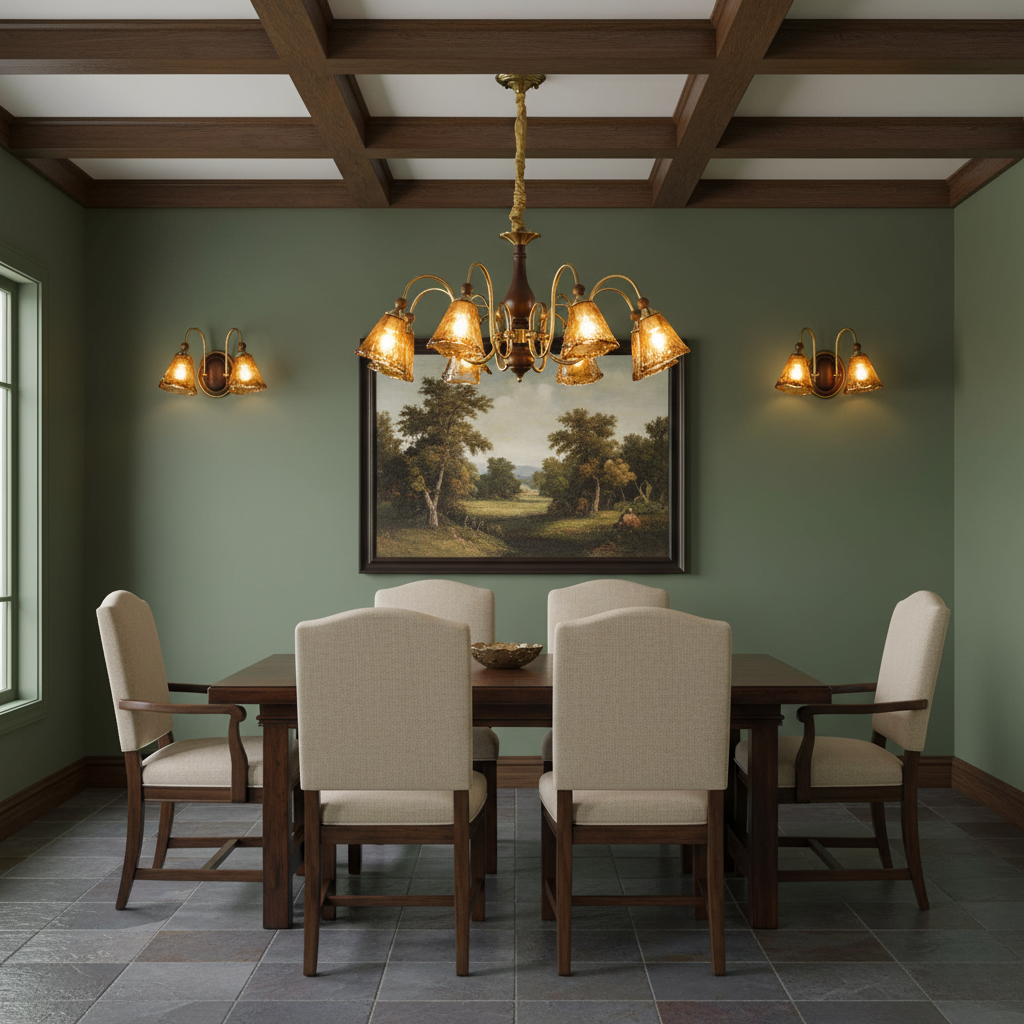Amber-Bloom Chandelier