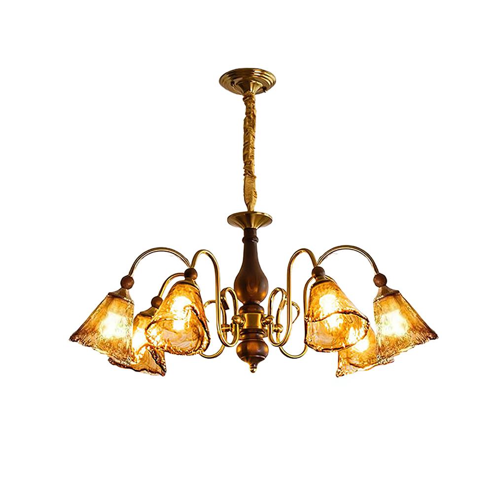Amber-Bloom Chandelier