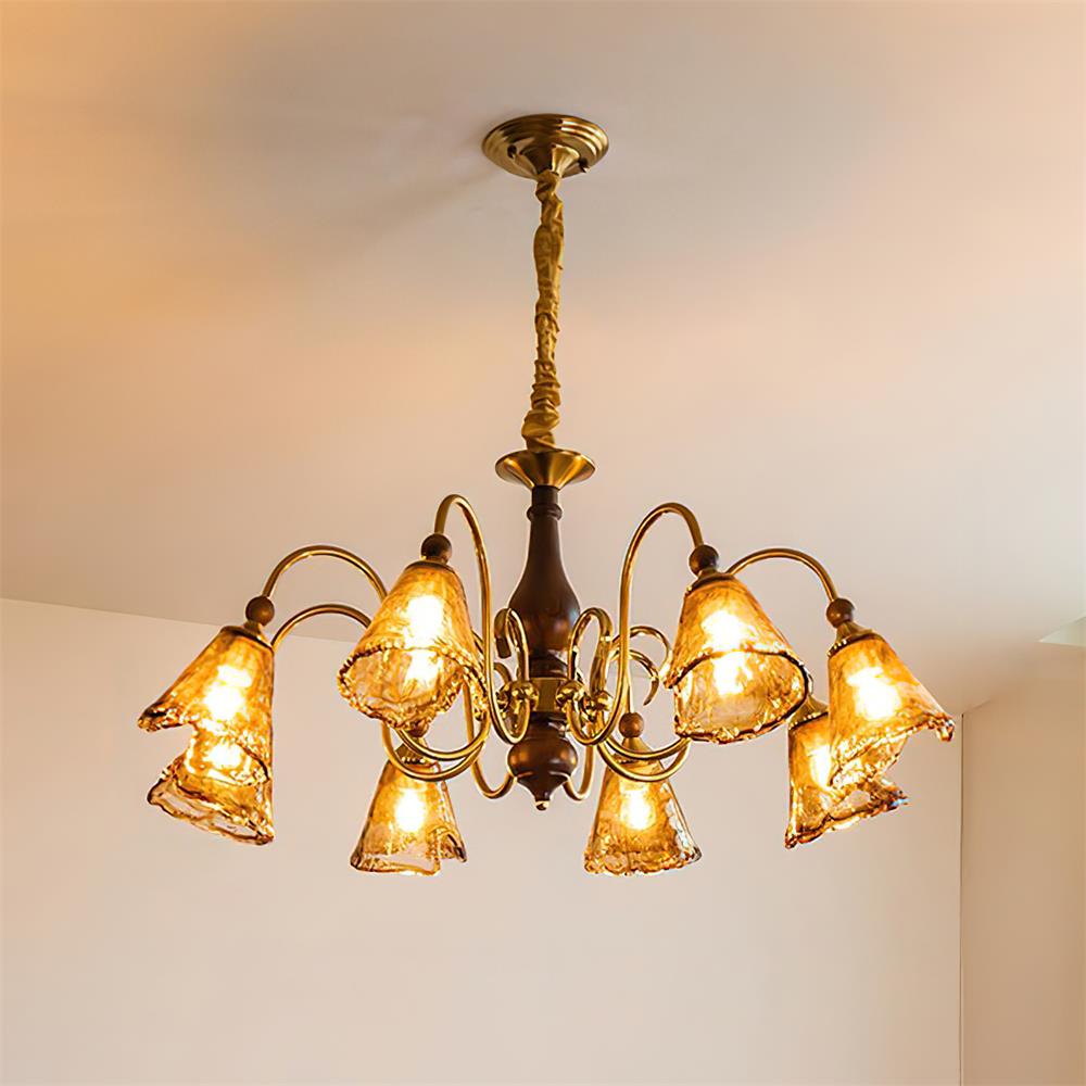 Amber-Bloom Chandelier