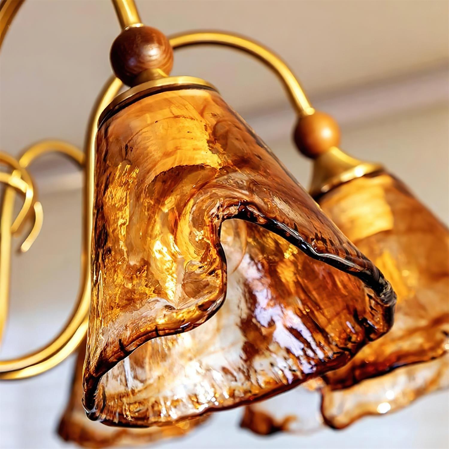 Amber-Bloom Chandelier