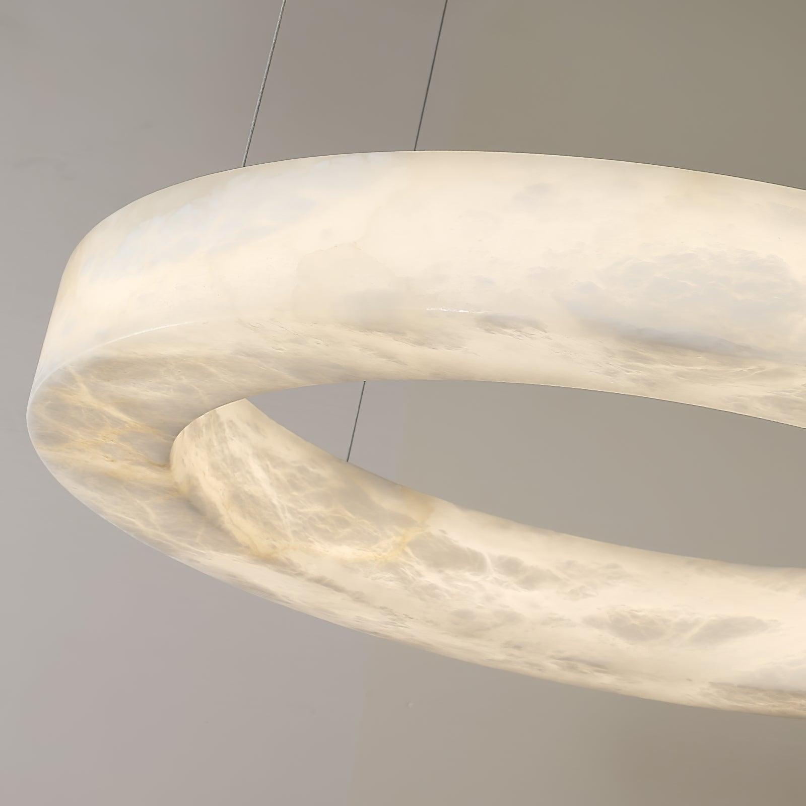 Vaelen Alabaster Multi-Ring Pendant Light-Neutral Decor