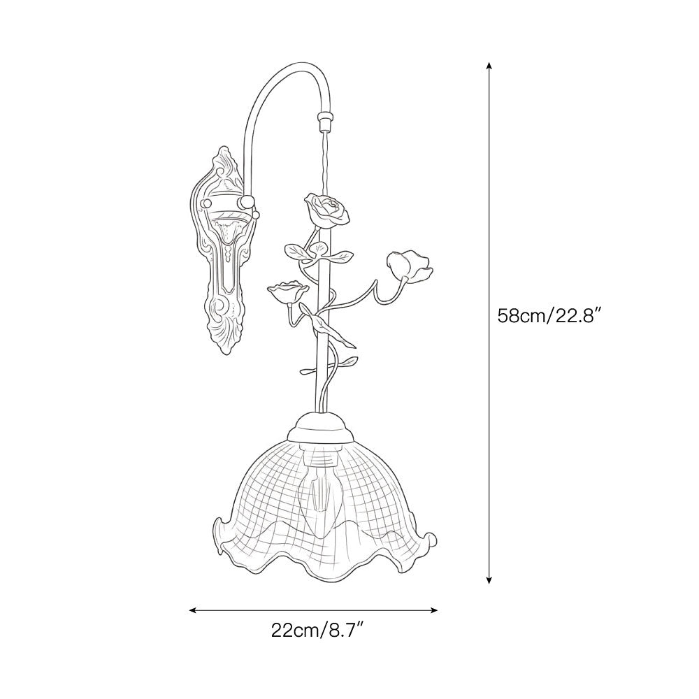 Side profile of the elegant Marilee Wall Lamp.