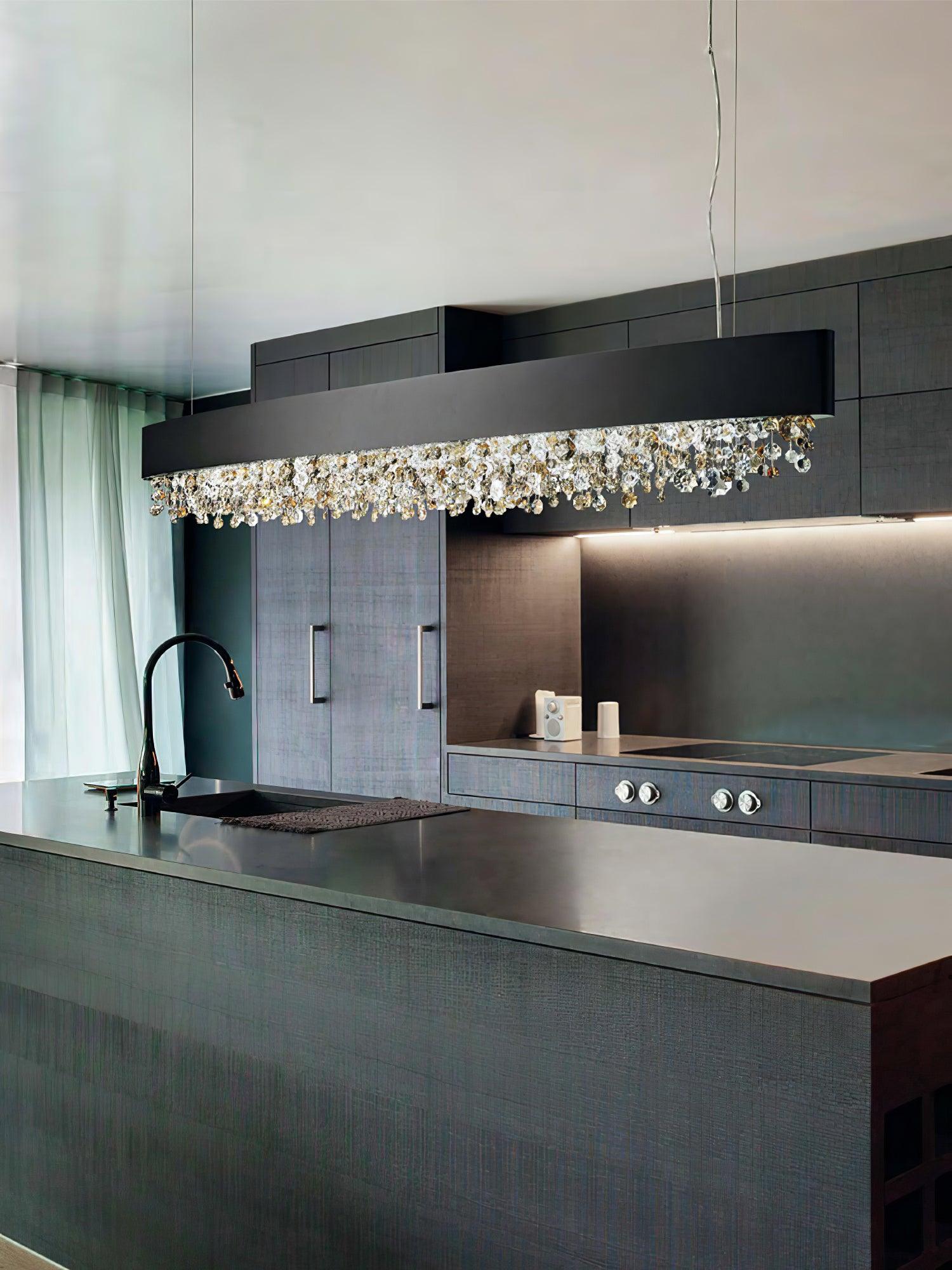 Kaelan Modern Luxury Crystal Pendant Light-Neutral Decor