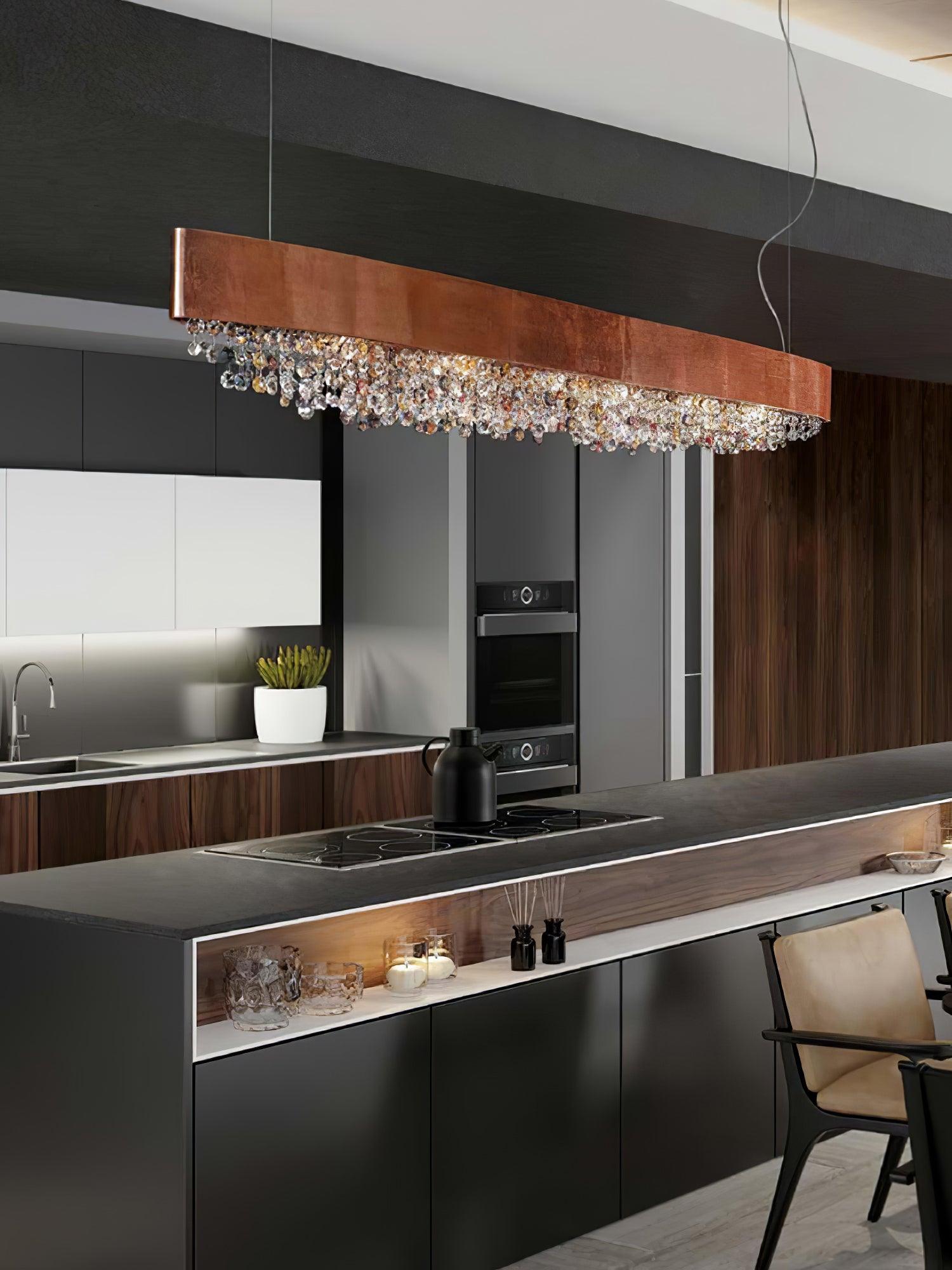 Kaelan Modern Luxury Crystal Pendant Light-Neutral Decor