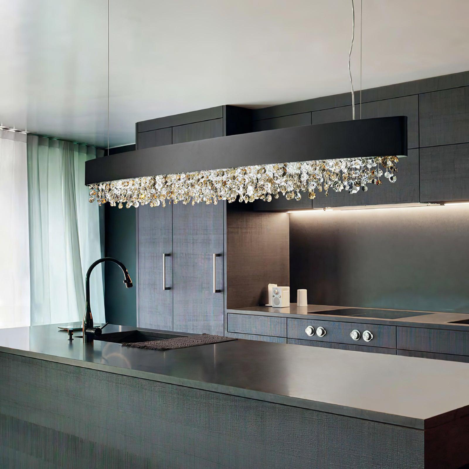 Kaelan Modern Luxury Crystal Pendant Light-Neutral Decor