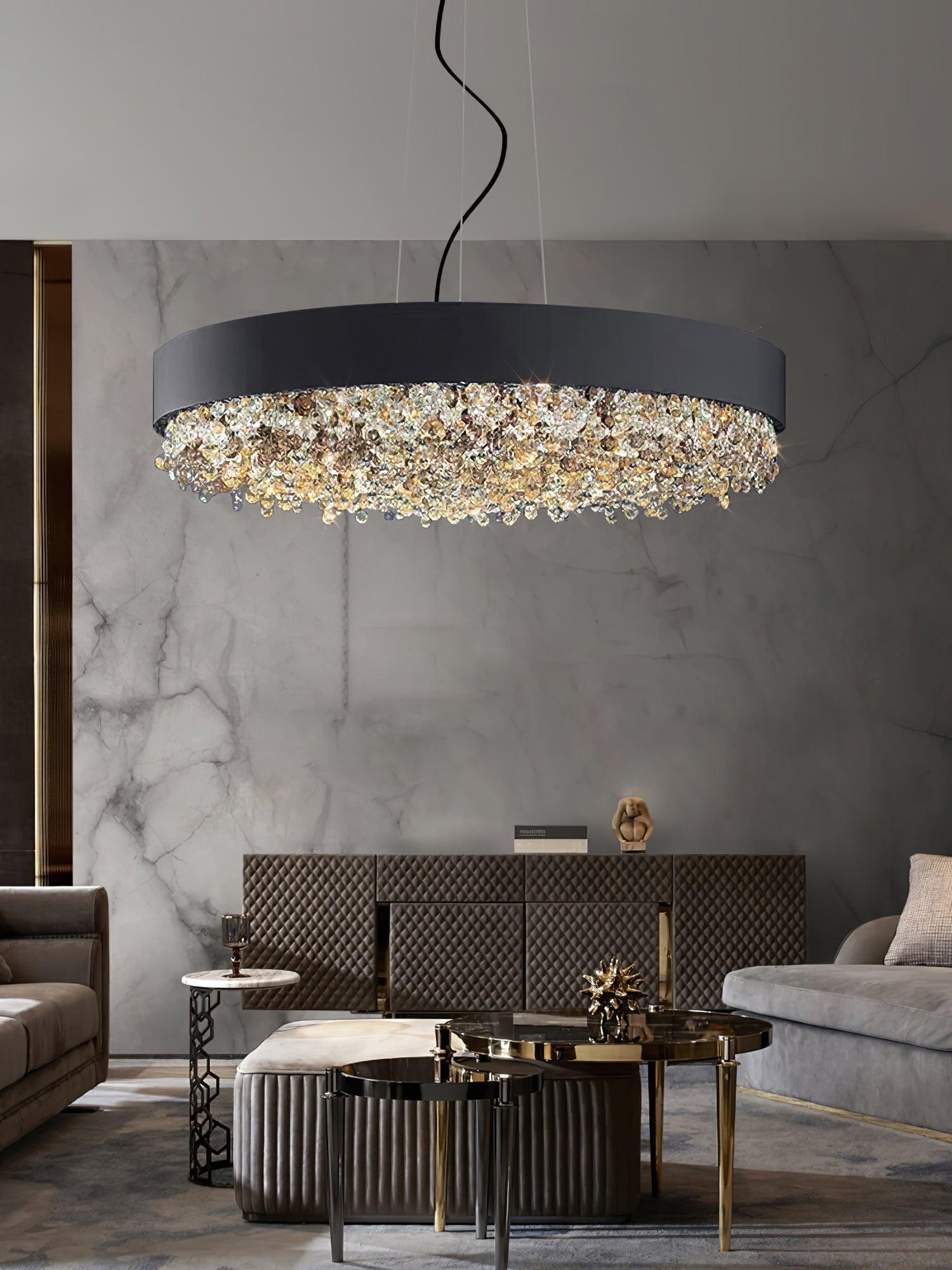 Kaelan Modern Luxury Crystal Pendant Light-Neutral Decor