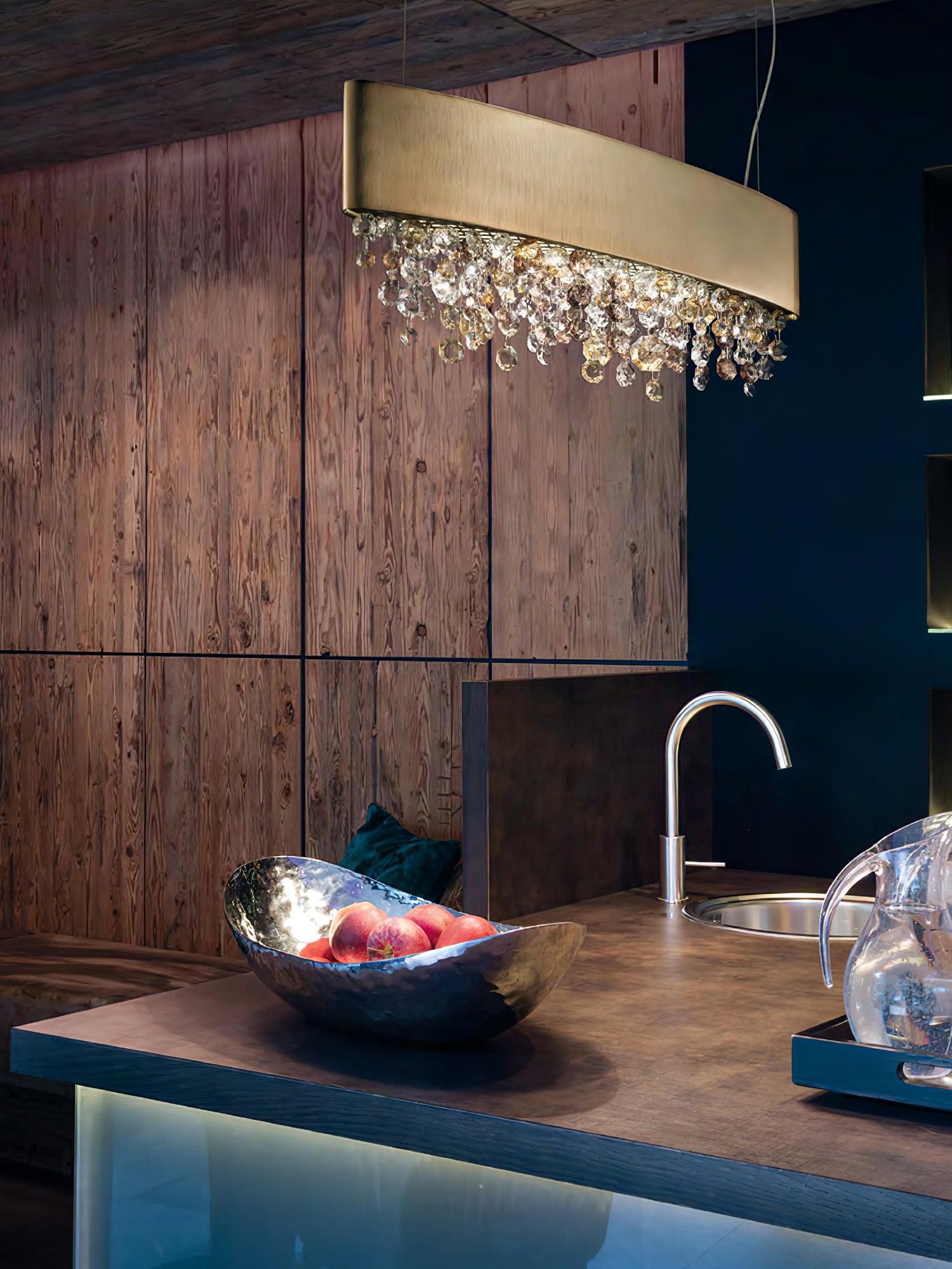Kaelan Modern Luxury Crystal Pendant Light-Neutral Decor