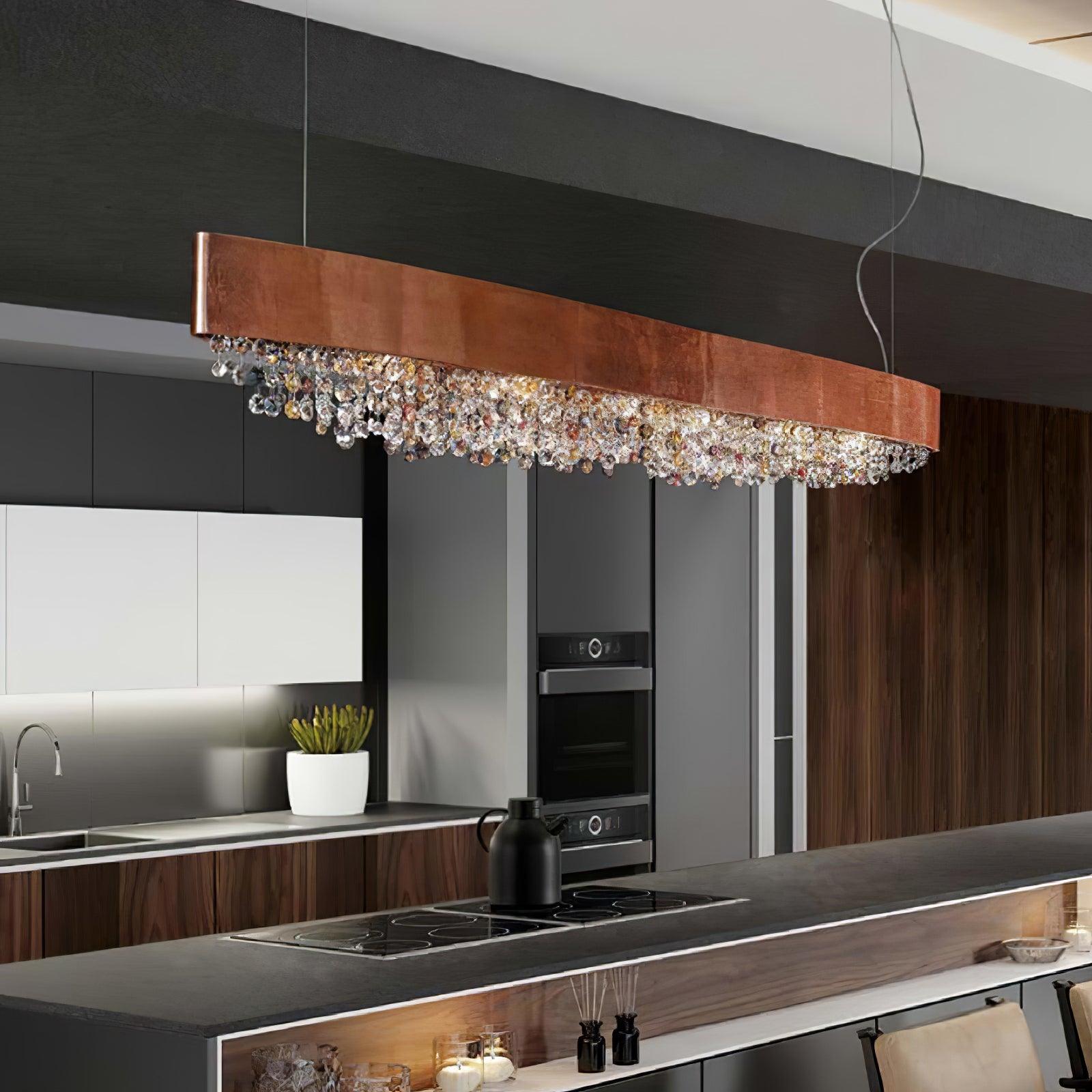Kaelan Modern Luxury Crystal Pendant Light-Neutral Decor