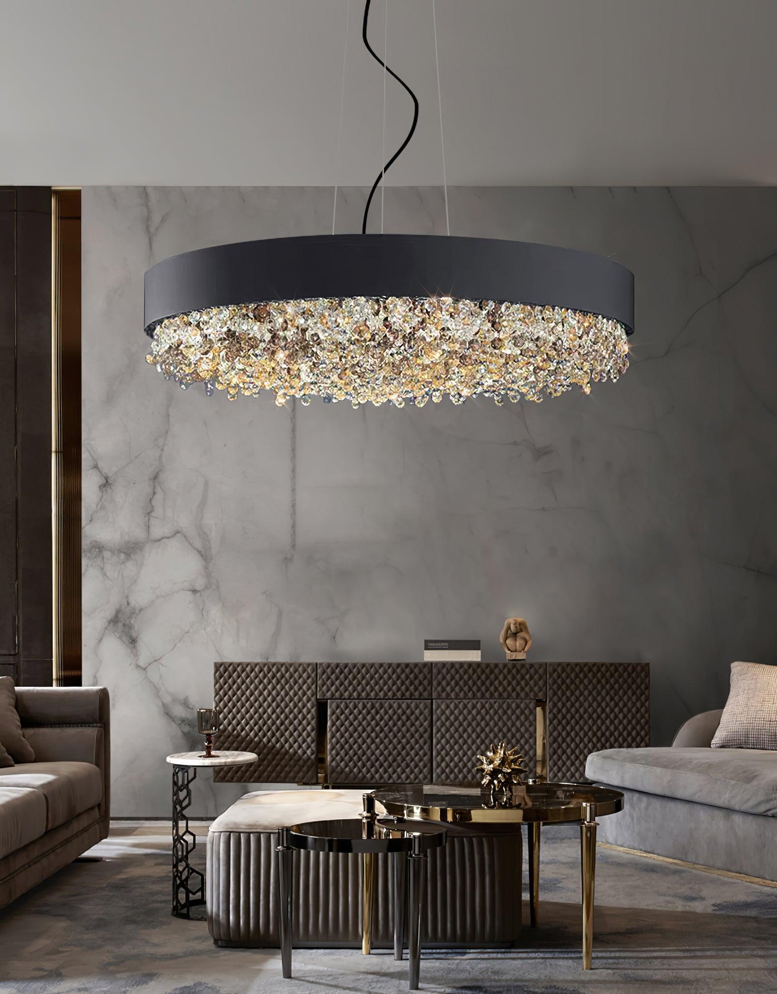 Kaelan Modern Luxury Crystal Pendant Light-Neutral Decor