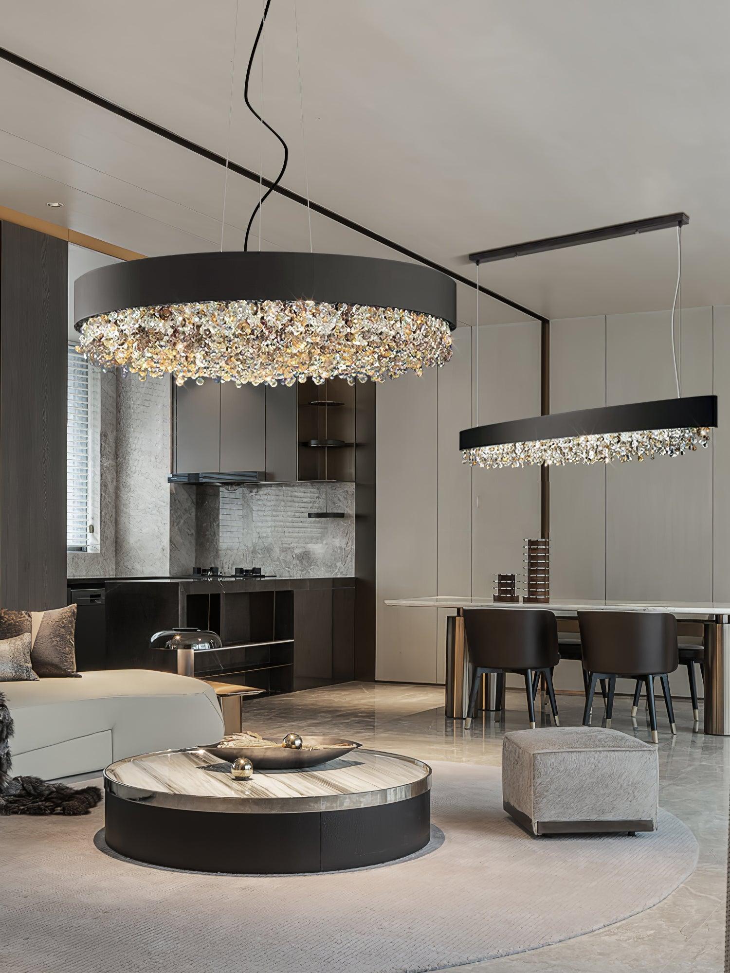 Kaelan Modern Luxury Crystal Pendant Light-Neutral Decor
