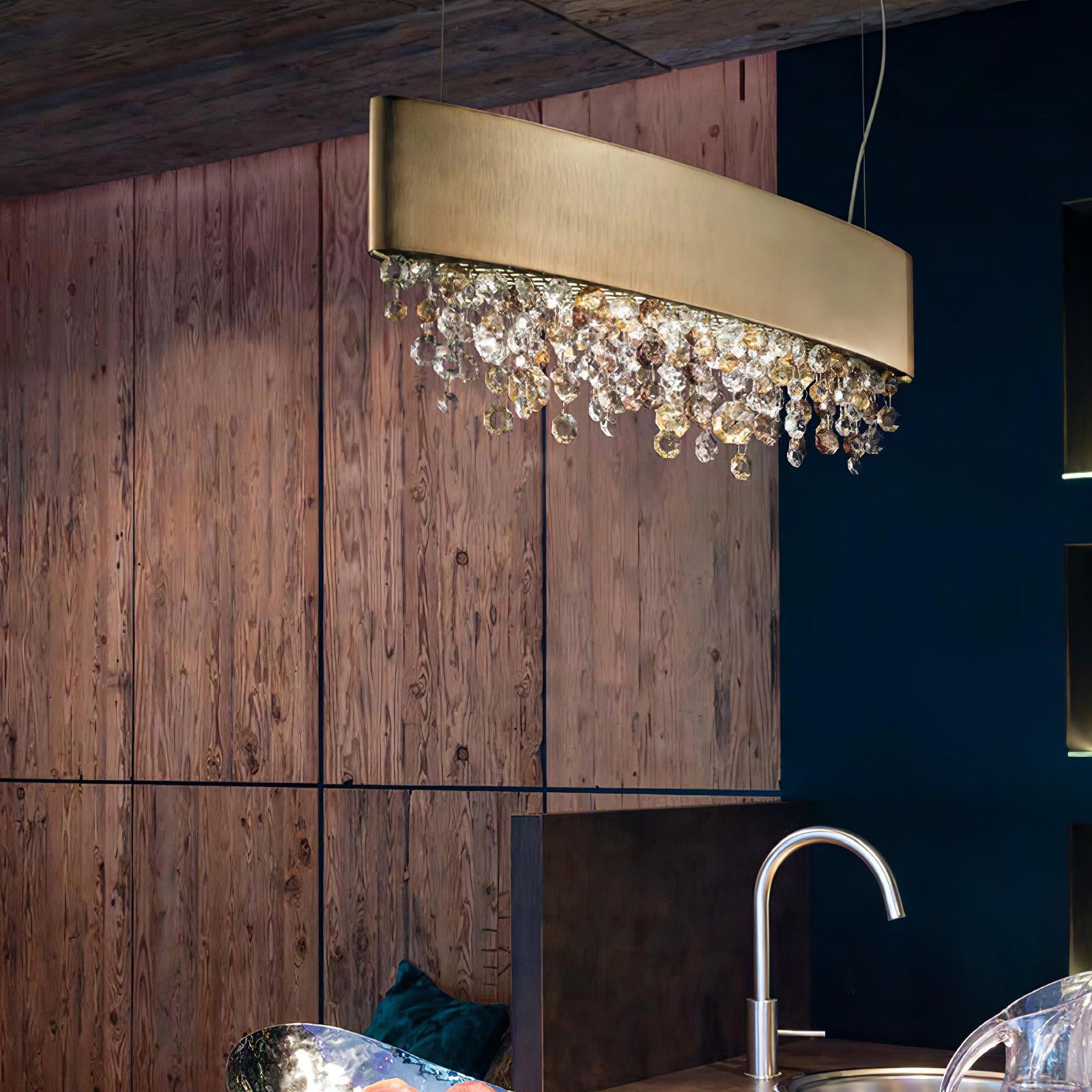Kaelan Modern Luxury Crystal Pendant Light-Neutral Decor