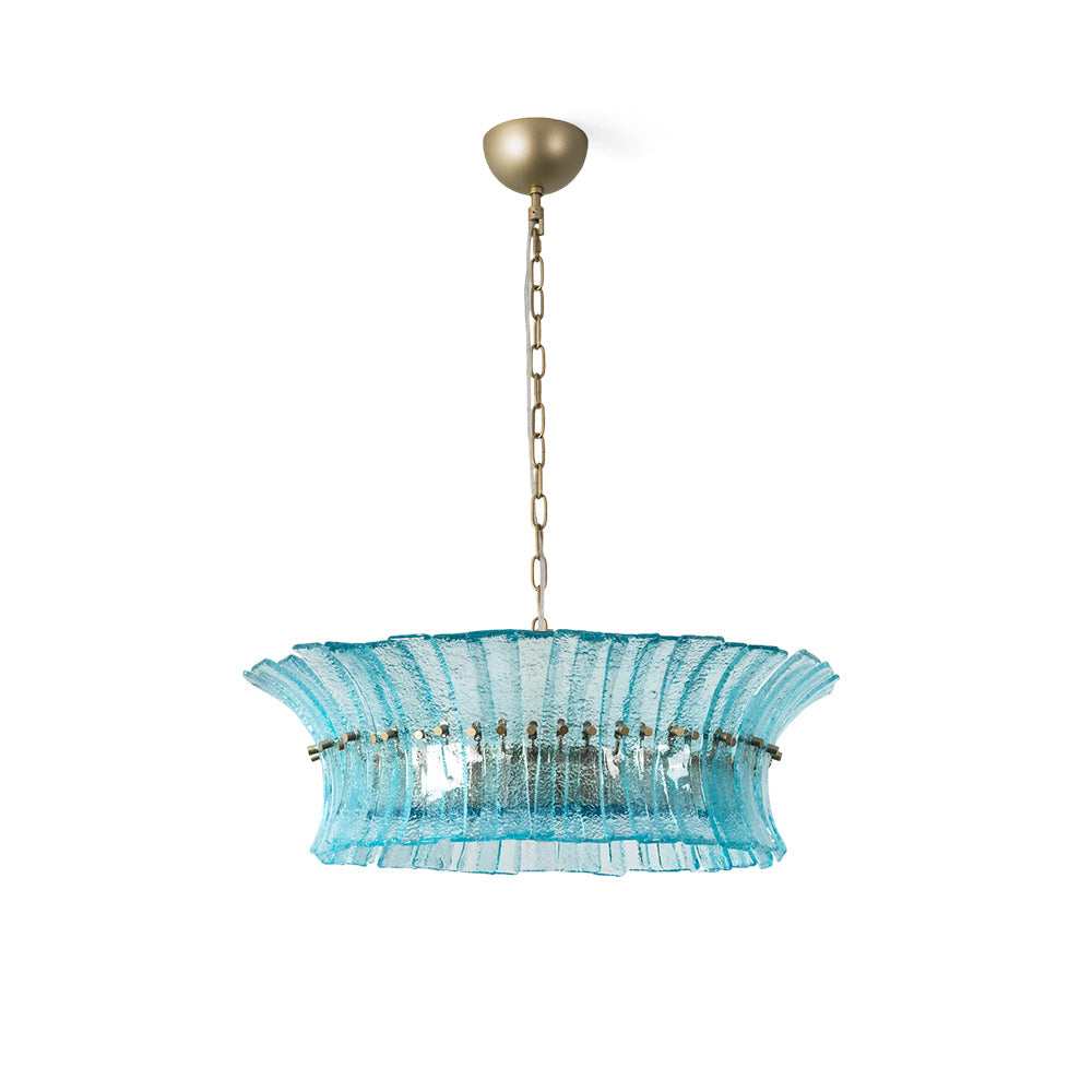 The Marin Chandelier hanging by its adjustable chain.