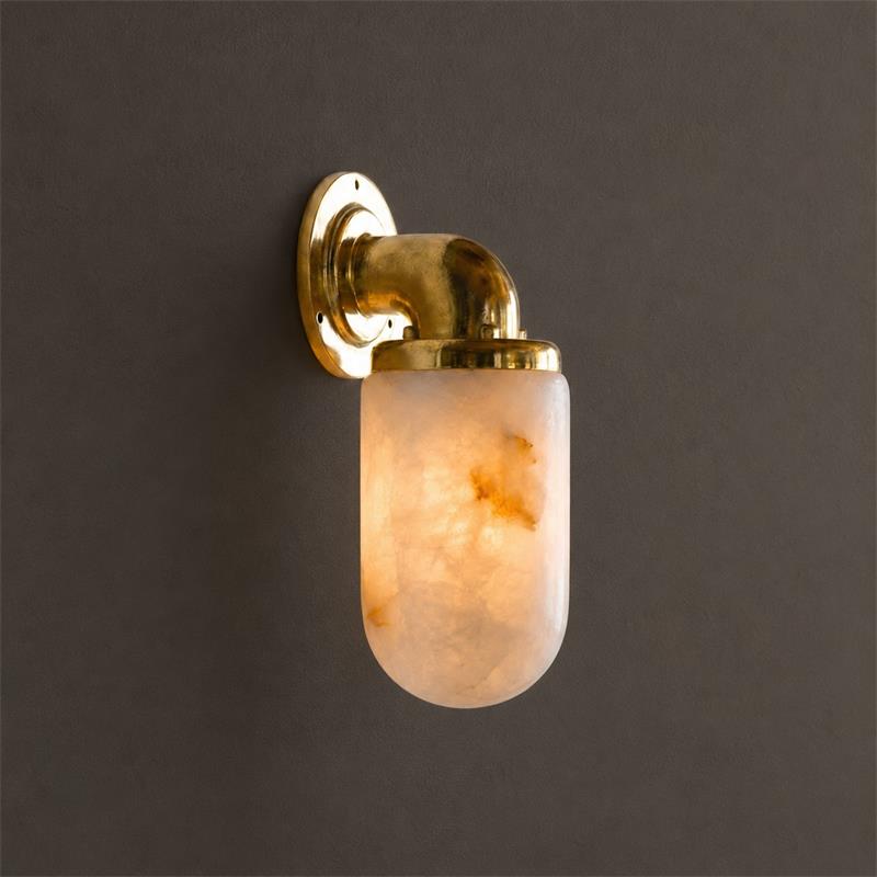 Top-down view of the Marine Alabaster Wall Sconce.
