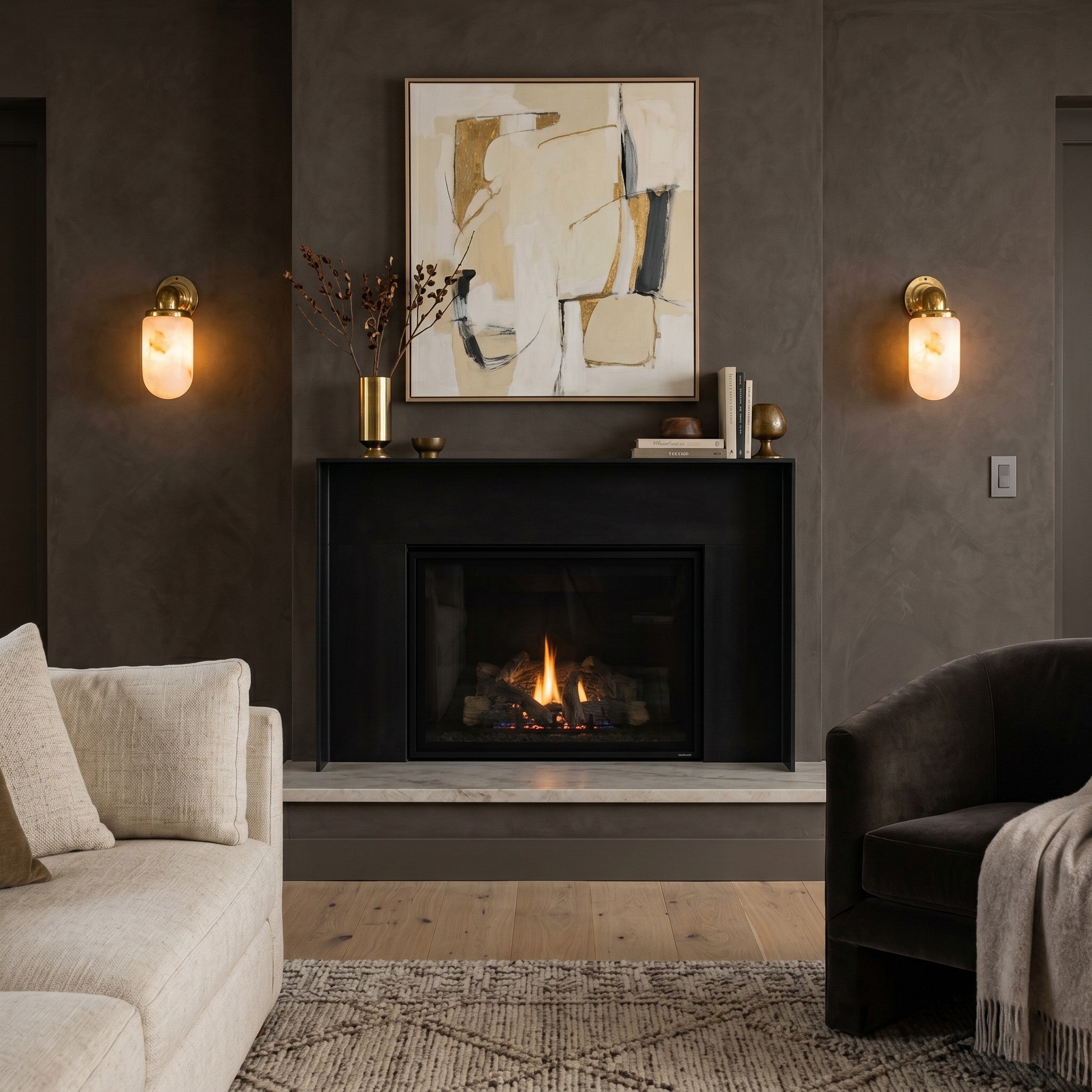 View of the wall sconce from below, showing the E26/E27 socket base.