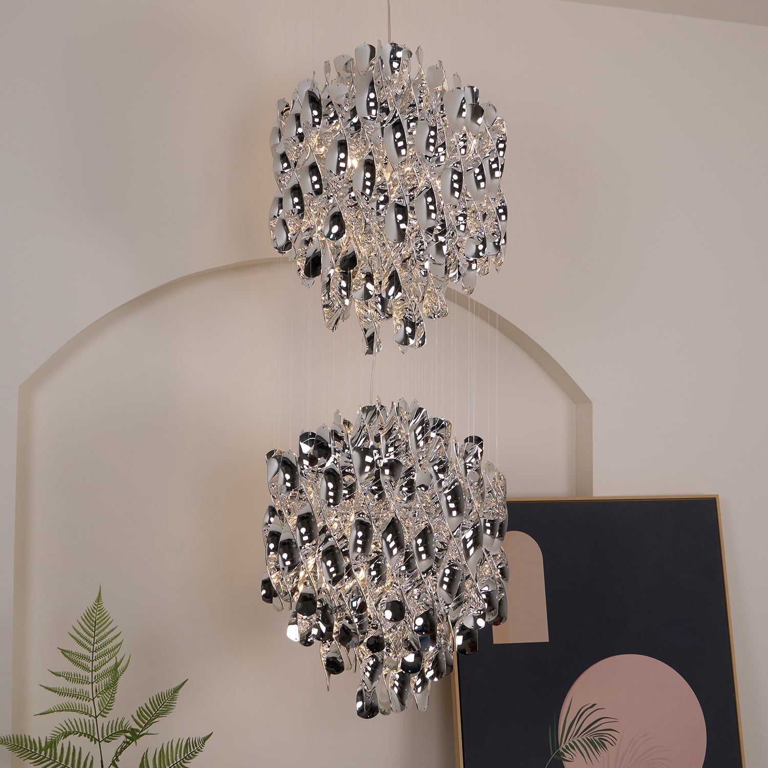 Isoran Luxe Acrylic Chandelier-Neutral Decor