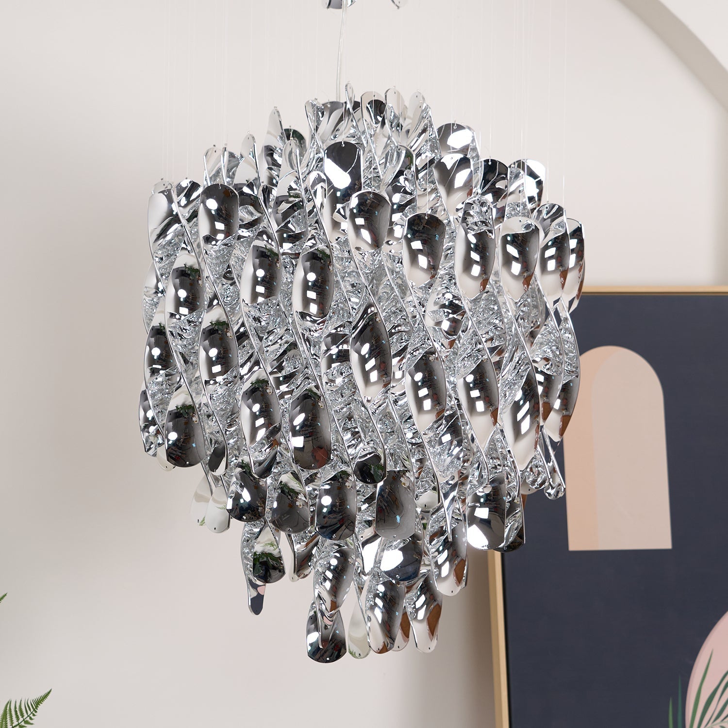 Isoran Luxe Acrylic Chandelier-Neutral Decor