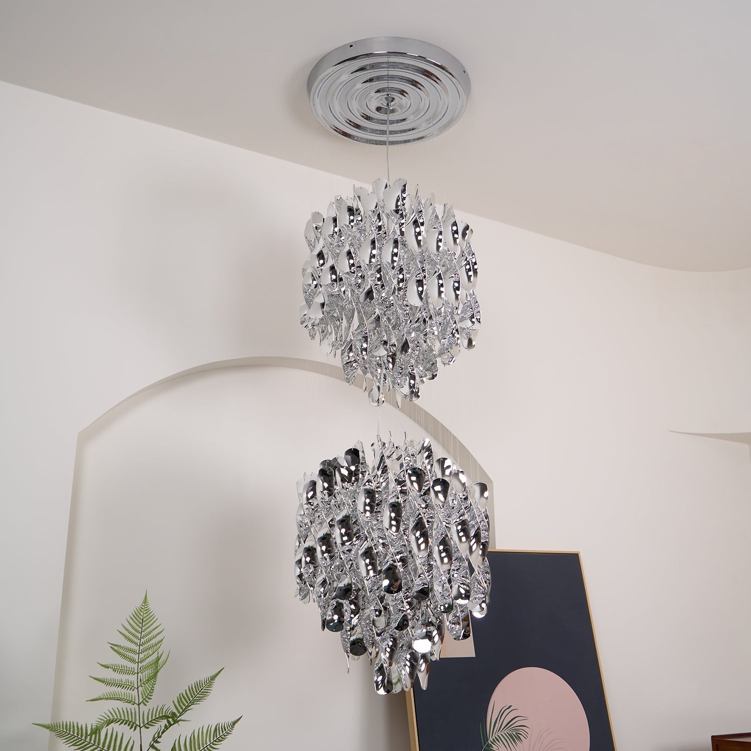 Isoran Luxe Acrylic Chandelier-Neutral Decor