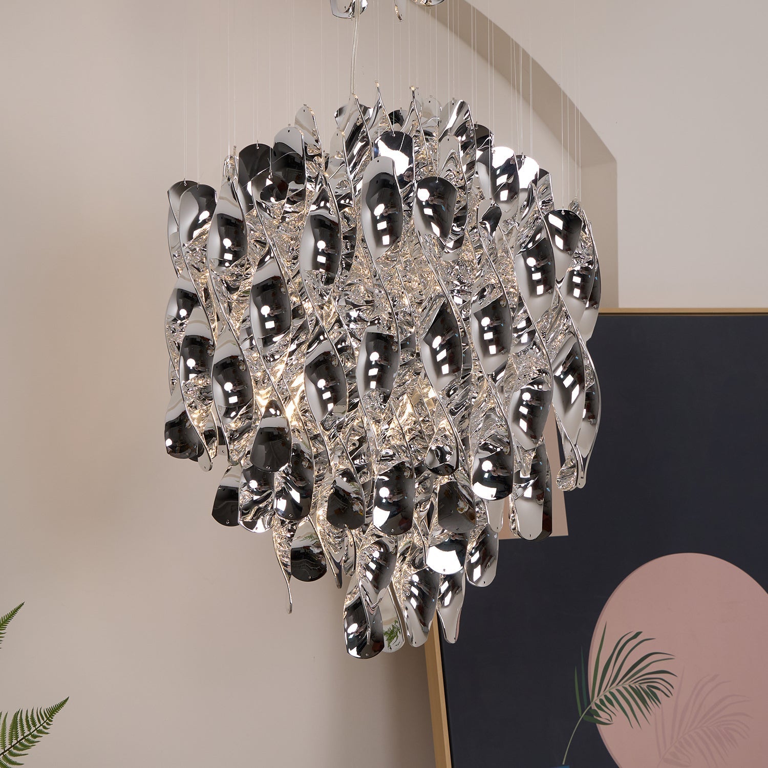 Isoran Luxe Acrylic Chandelier-Neutral Decor