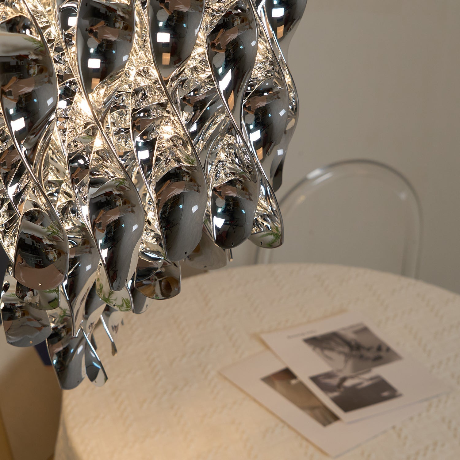 Isoran Luxe Acrylic Chandelier-Neutral Decor
