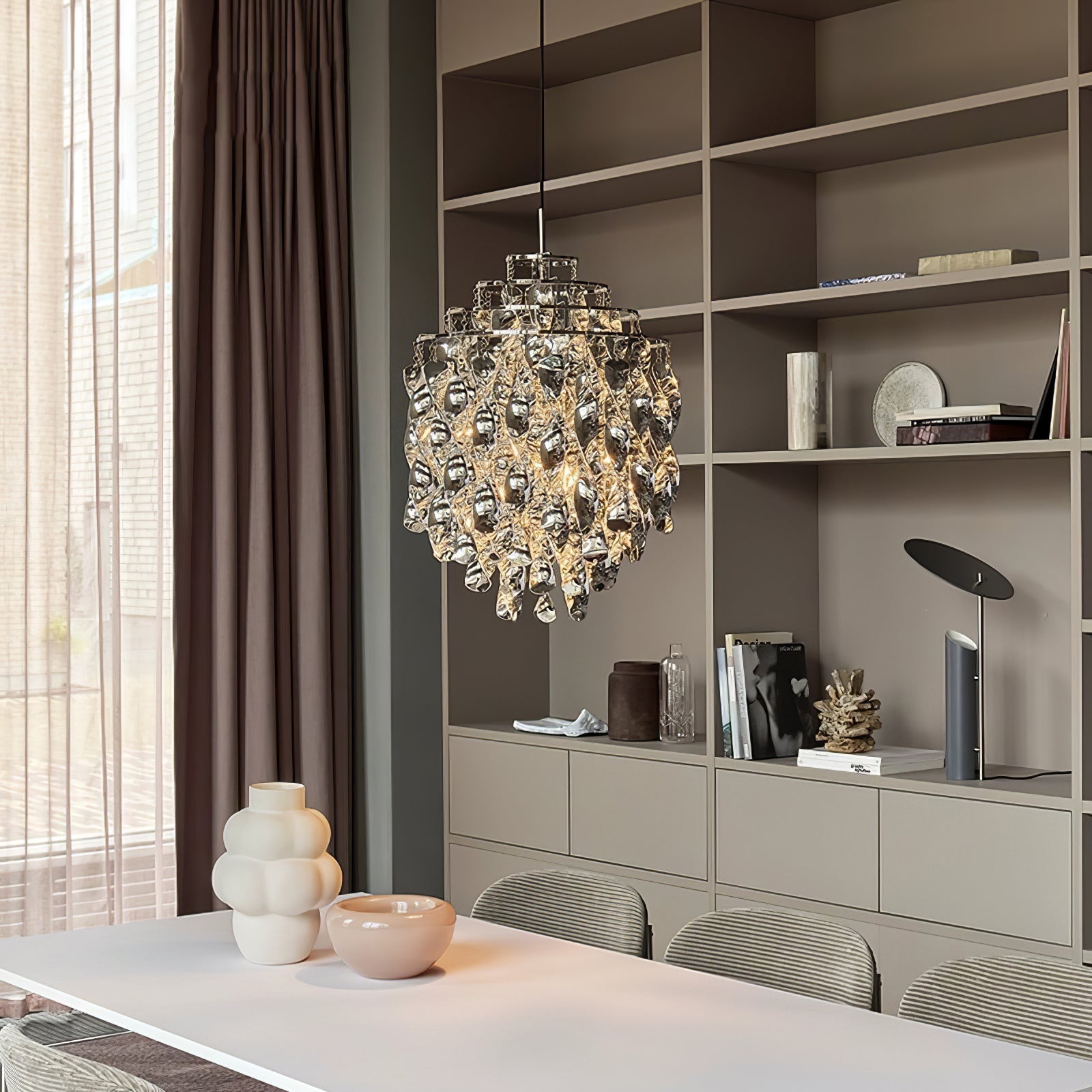 Isoran Luxe Acrylic Chandelier-Neutral Decor