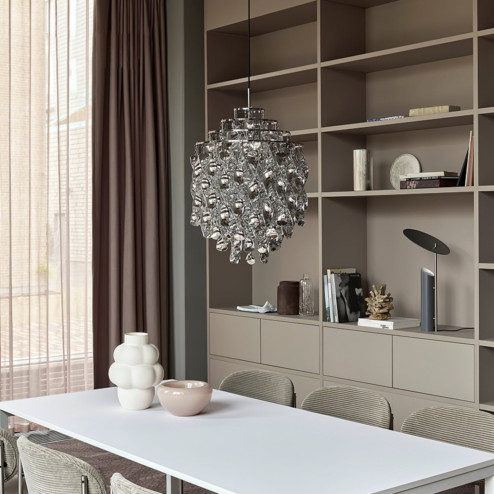 Isoran Luxe Acrylic Chandelier-Neutral Decor