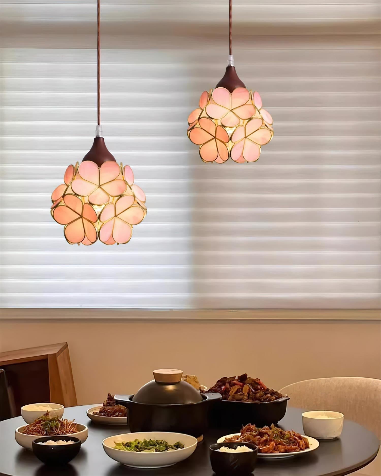 Velina Pink Petal Pendant Light