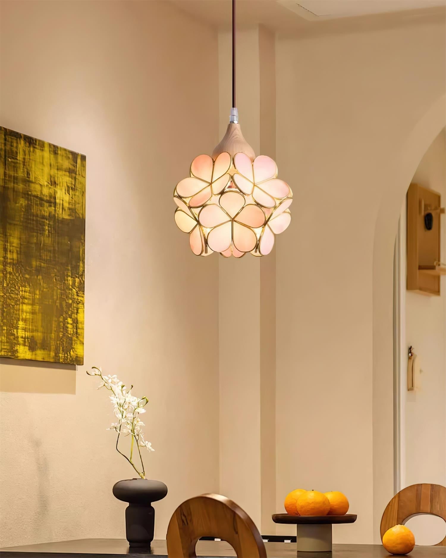 Velina Pink Petal Pendant Light