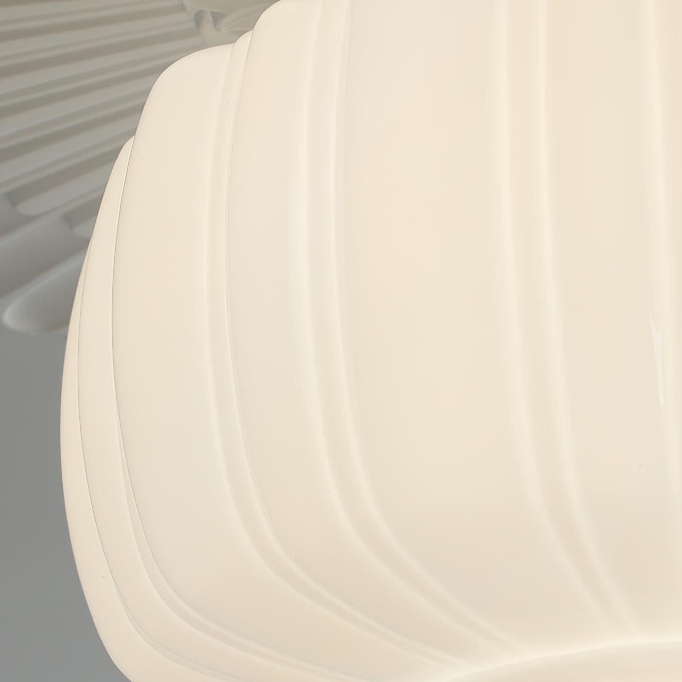 Aveny Ceiling Light Opal Glass Fluted Dome Vintage-Neutral Decor