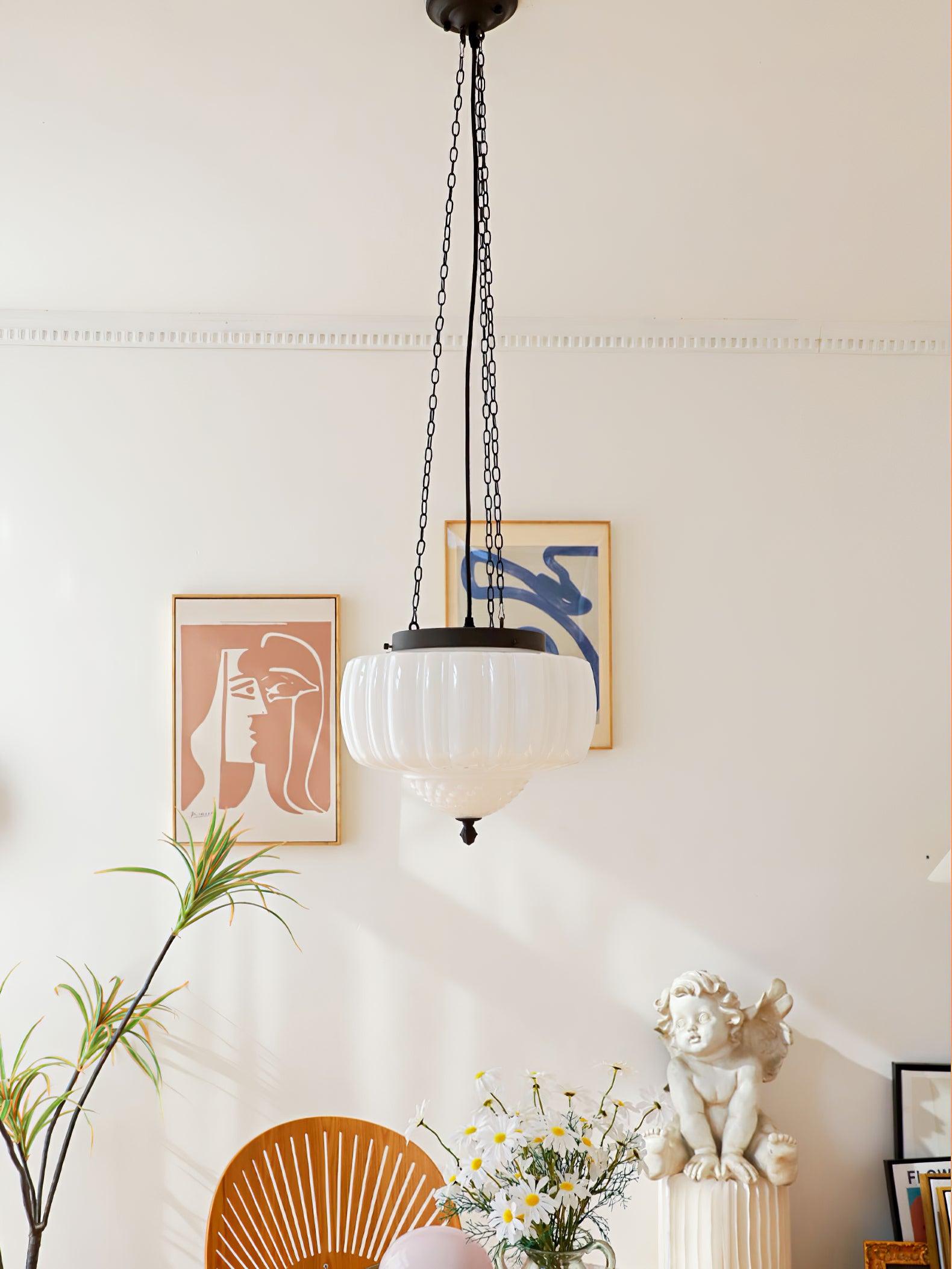 Yara Contemporary Glass Pendant Light-Neutral Decor