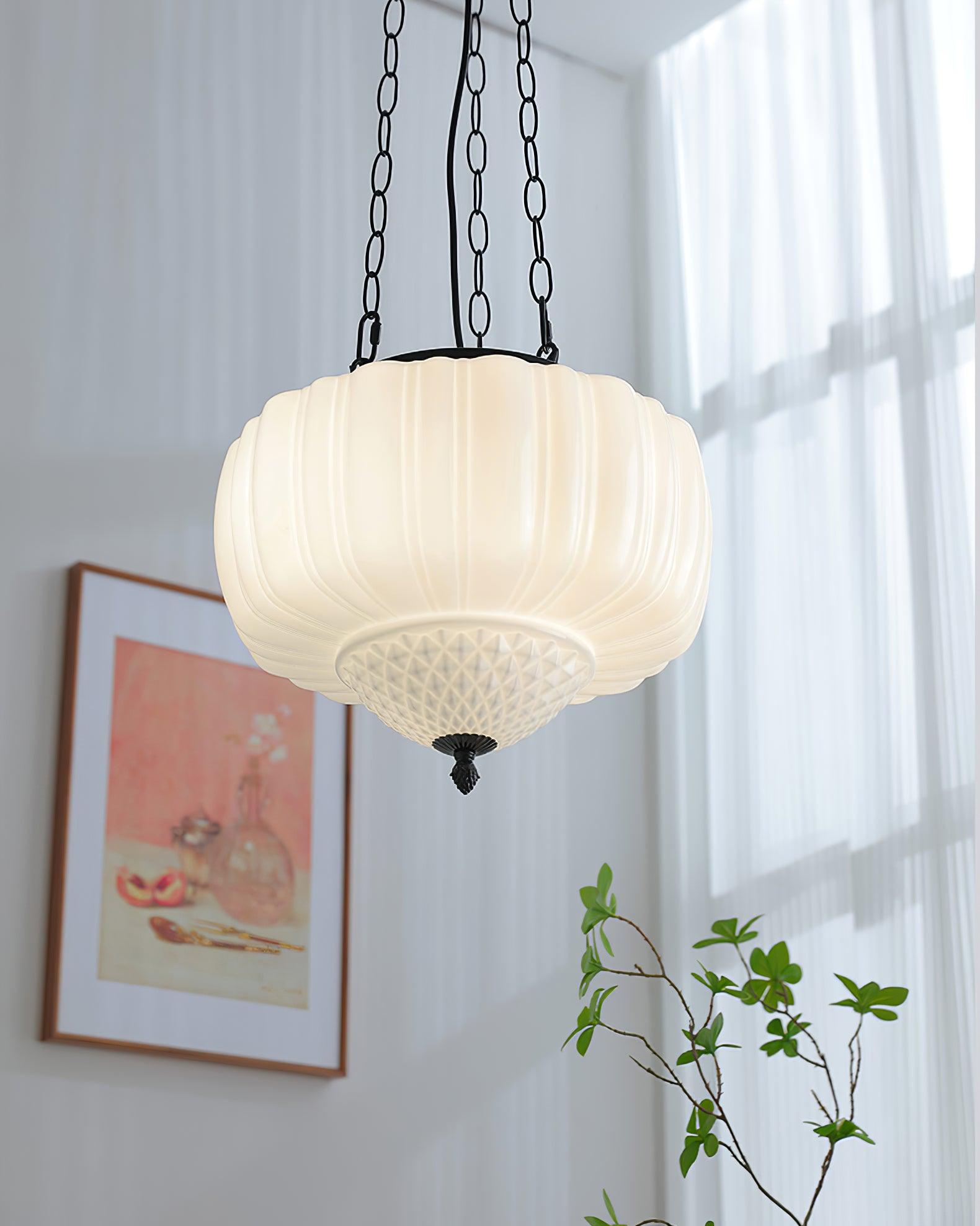 Yara Contemporary Glass Pendant Light-Neutral Decor