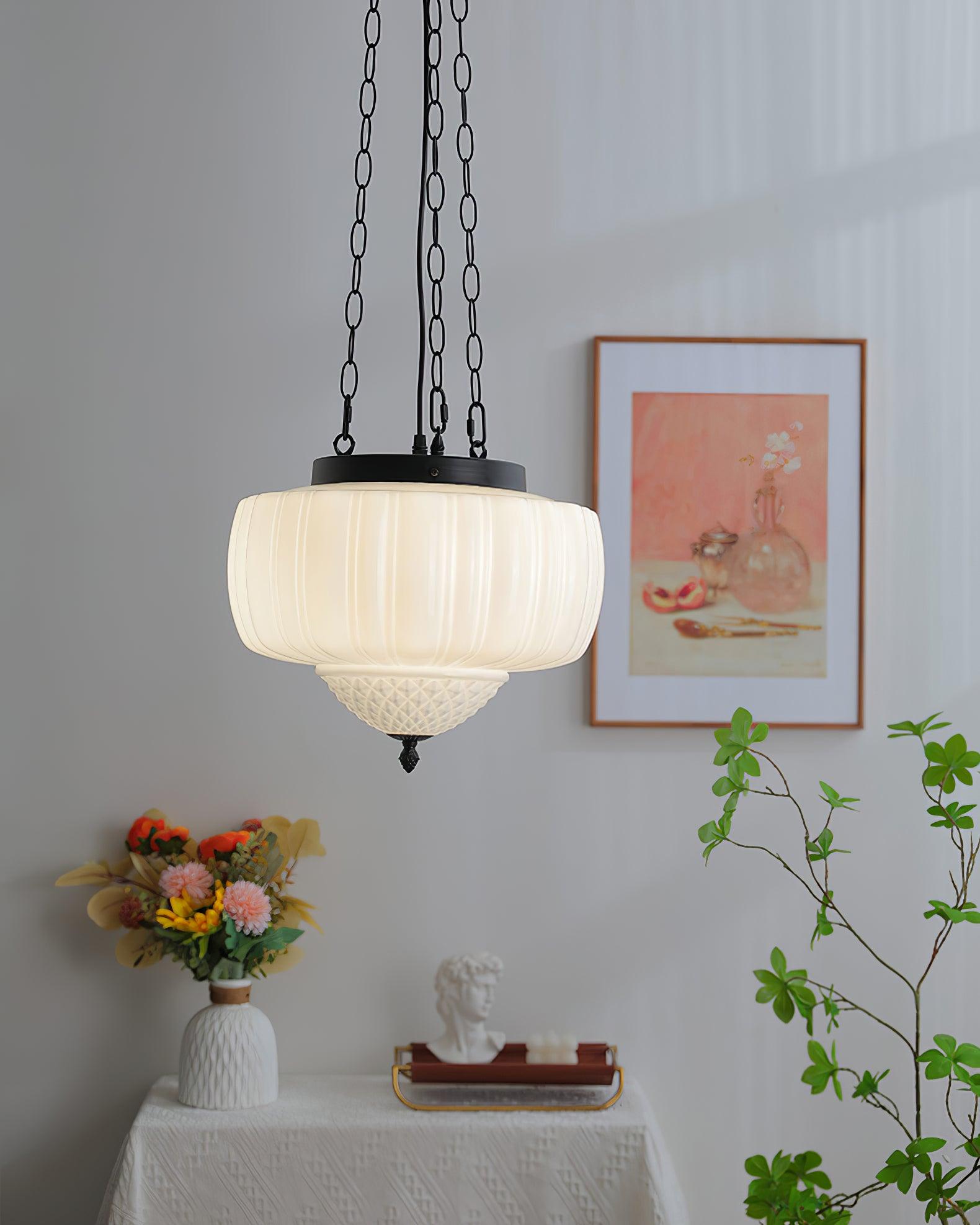 Yara Contemporary Glass Pendant Light-Neutral Decor