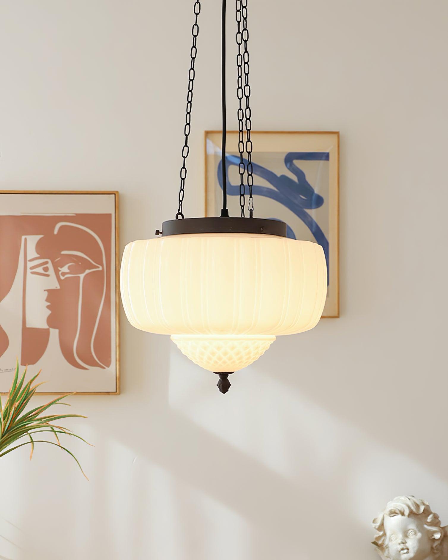 Yara Contemporary Glass Pendant Light-Neutral Decor