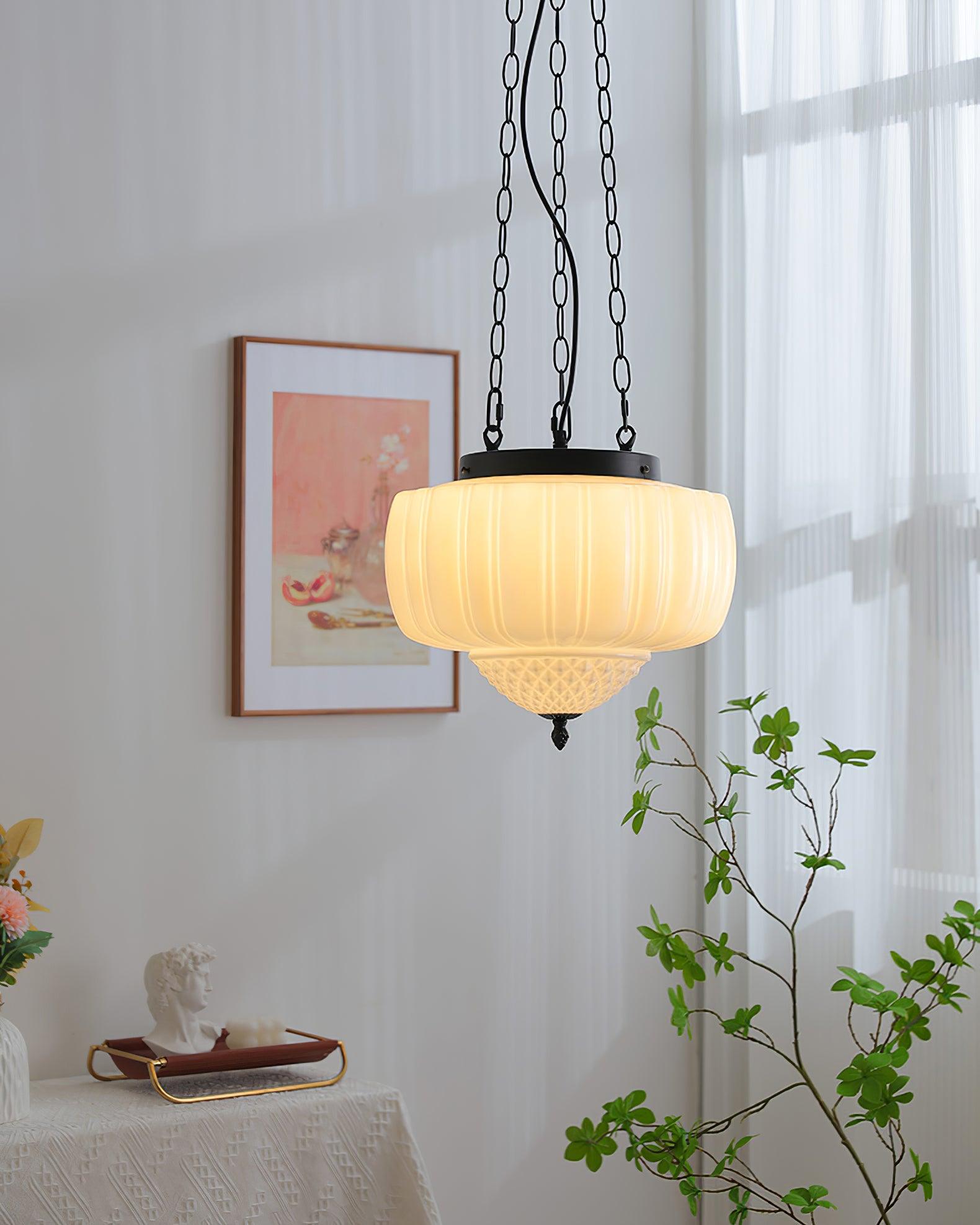 Yara Contemporary Glass Pendant Light-Neutral Decor