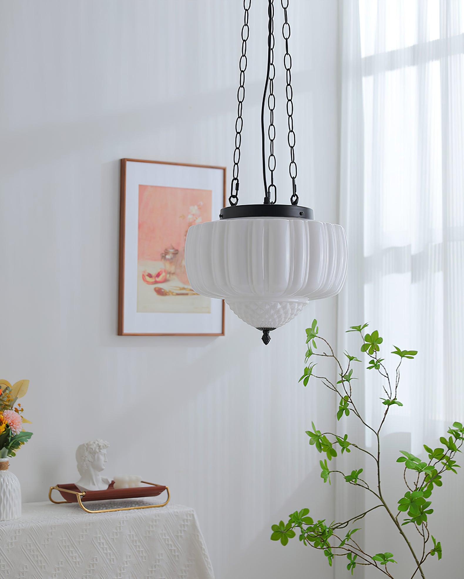 Yara Contemporary Glass Pendant Light-Neutral Decor